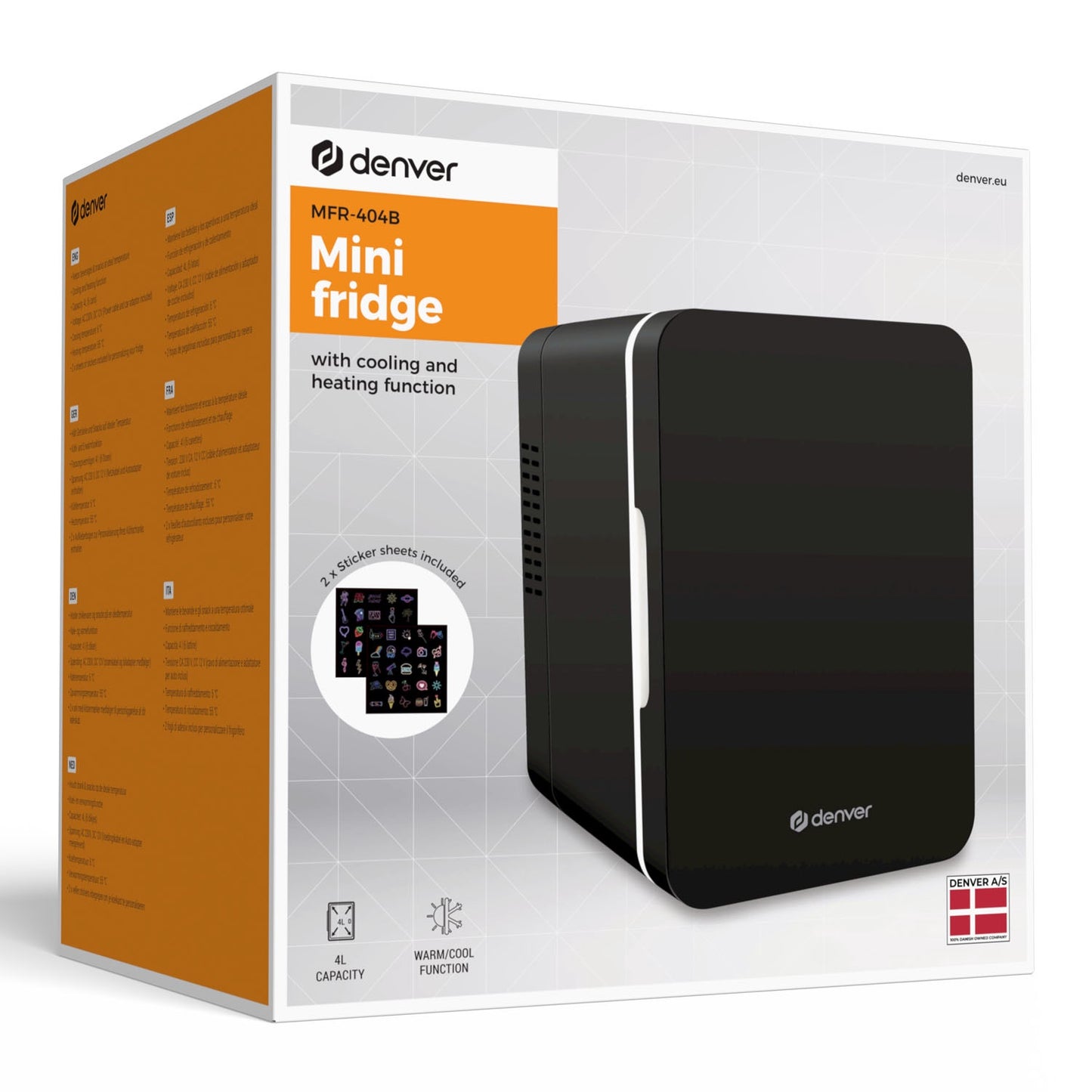 Mini Fridge/Warmer, 4L, 220V + 12V, Black