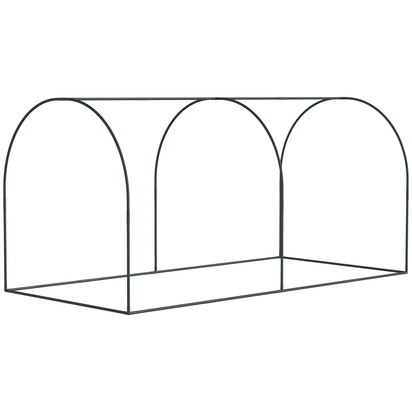 Greenhouse plant tent with door - 2.49x1.2m, Steel frame