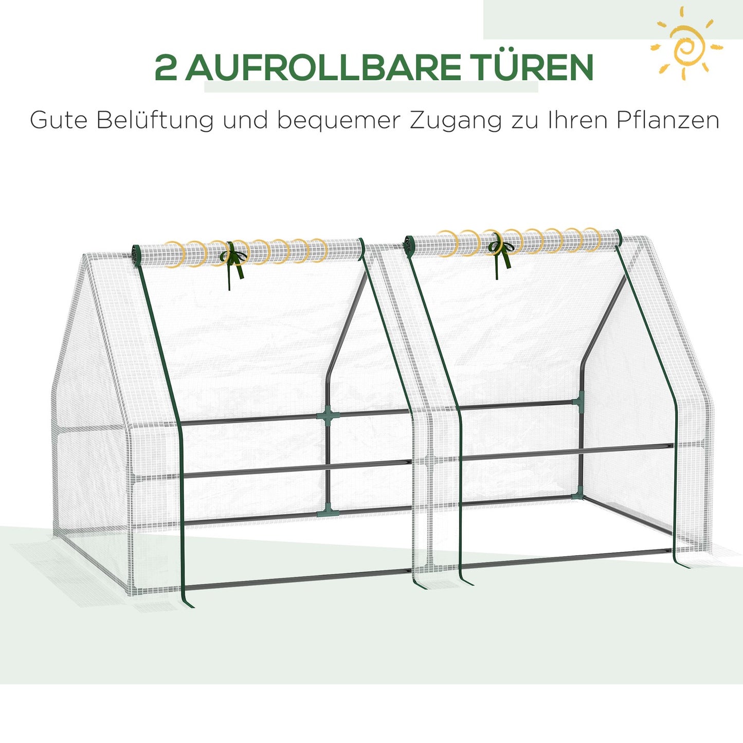 Greenhouse film with window, 180x90x90 cm, PE Material