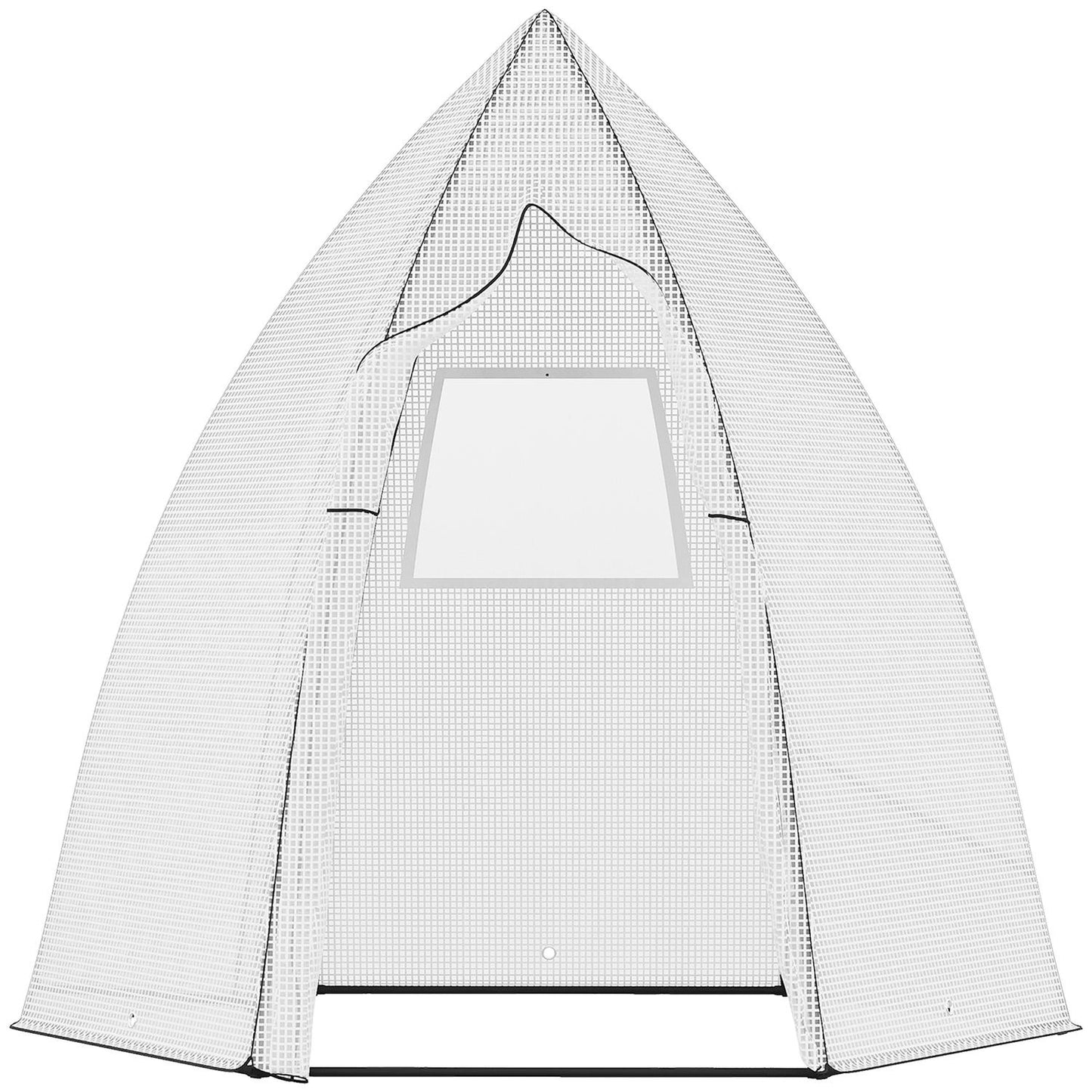 Mini greenhouse with roller door, 160x140x180 cm, White