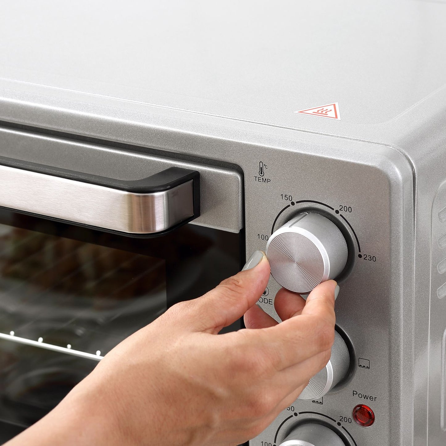 Electric Mini Oven 32L, 1600W, Stainless Steel & Glass