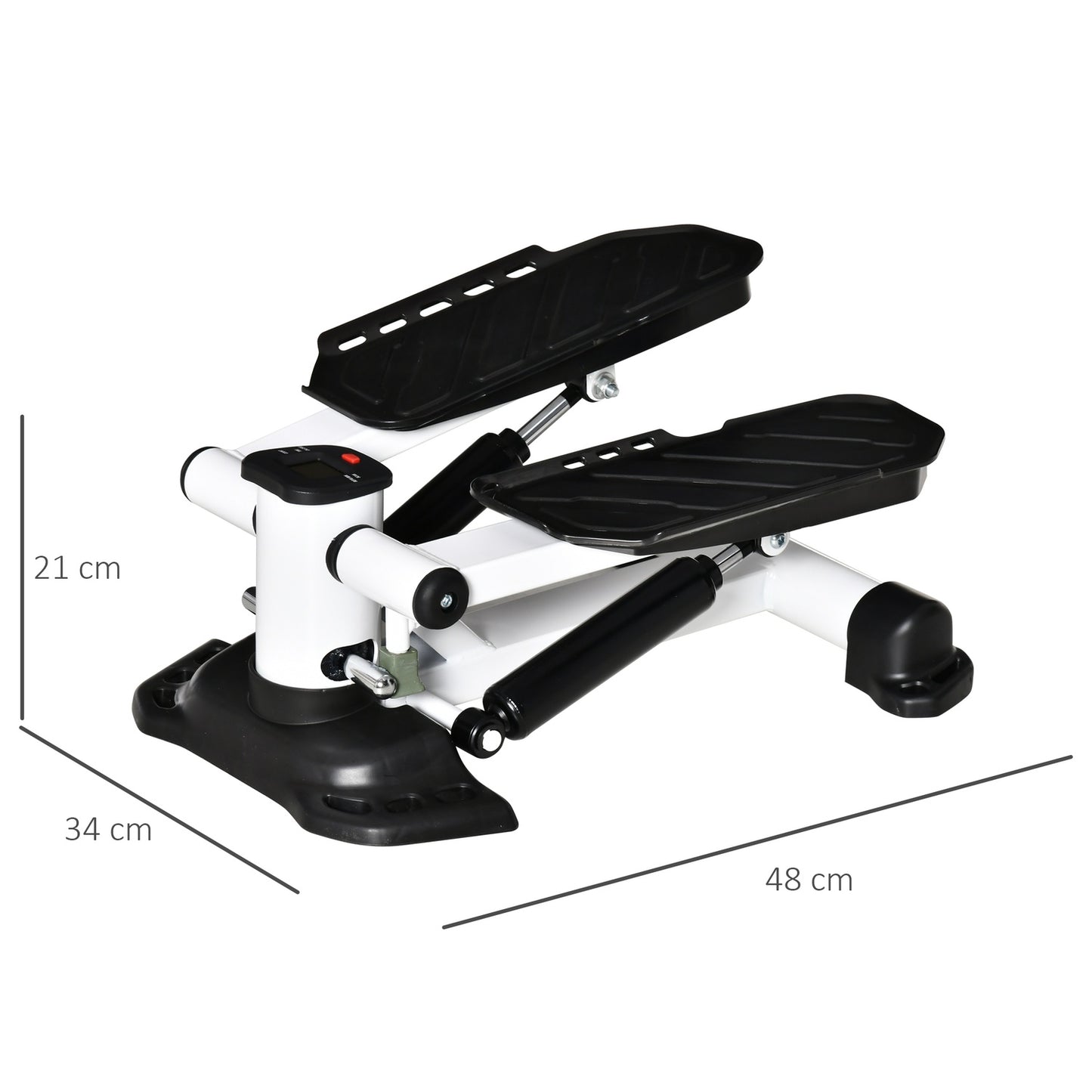 Mini Stepper with LCD, large pedals - compact training equipment