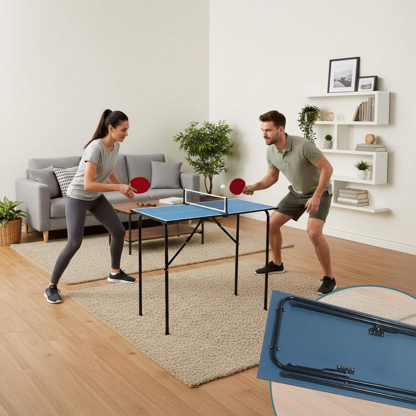 Mini Table Tennis Set – Foldable, Portable, Complete