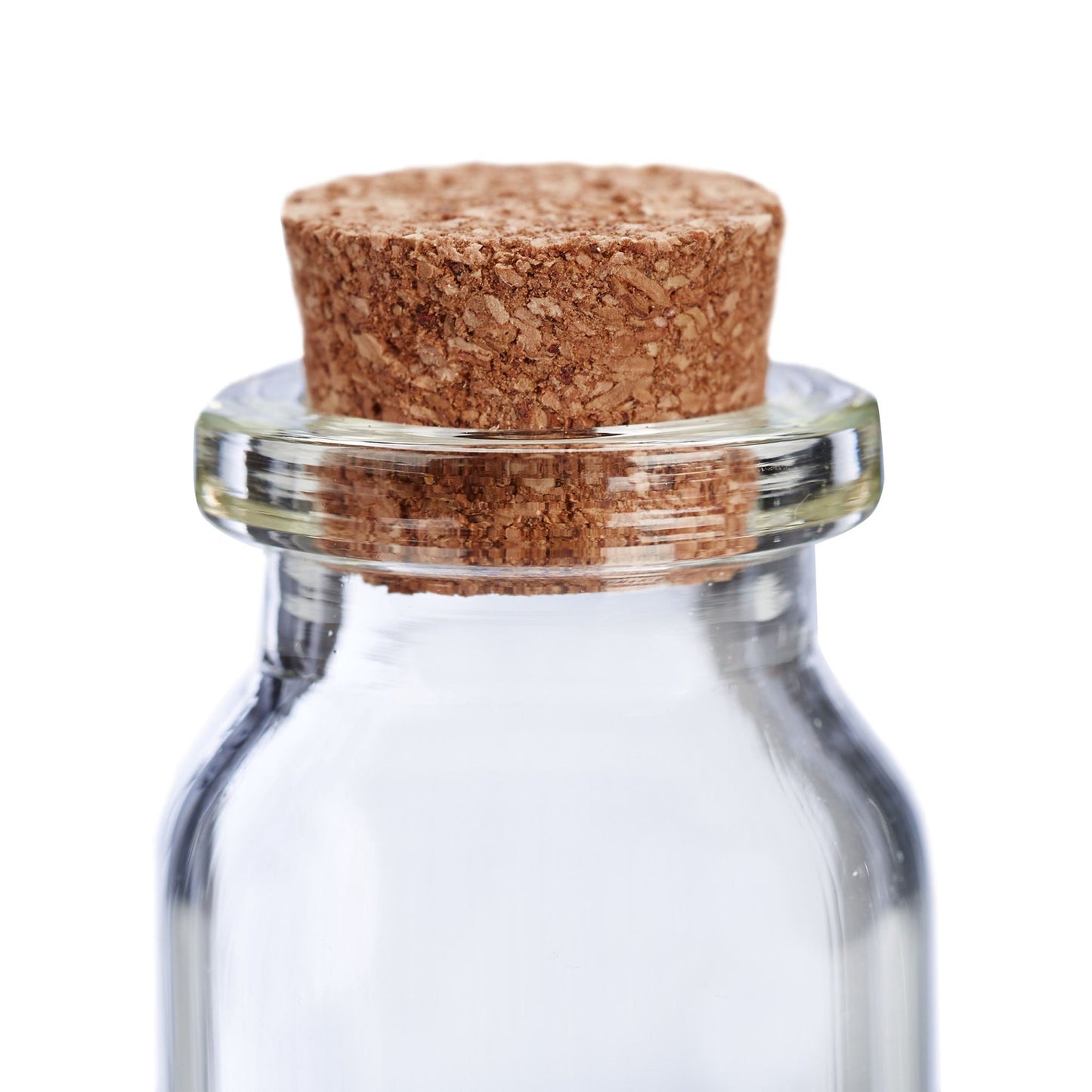 Mini glass bottles with corks Set of 72