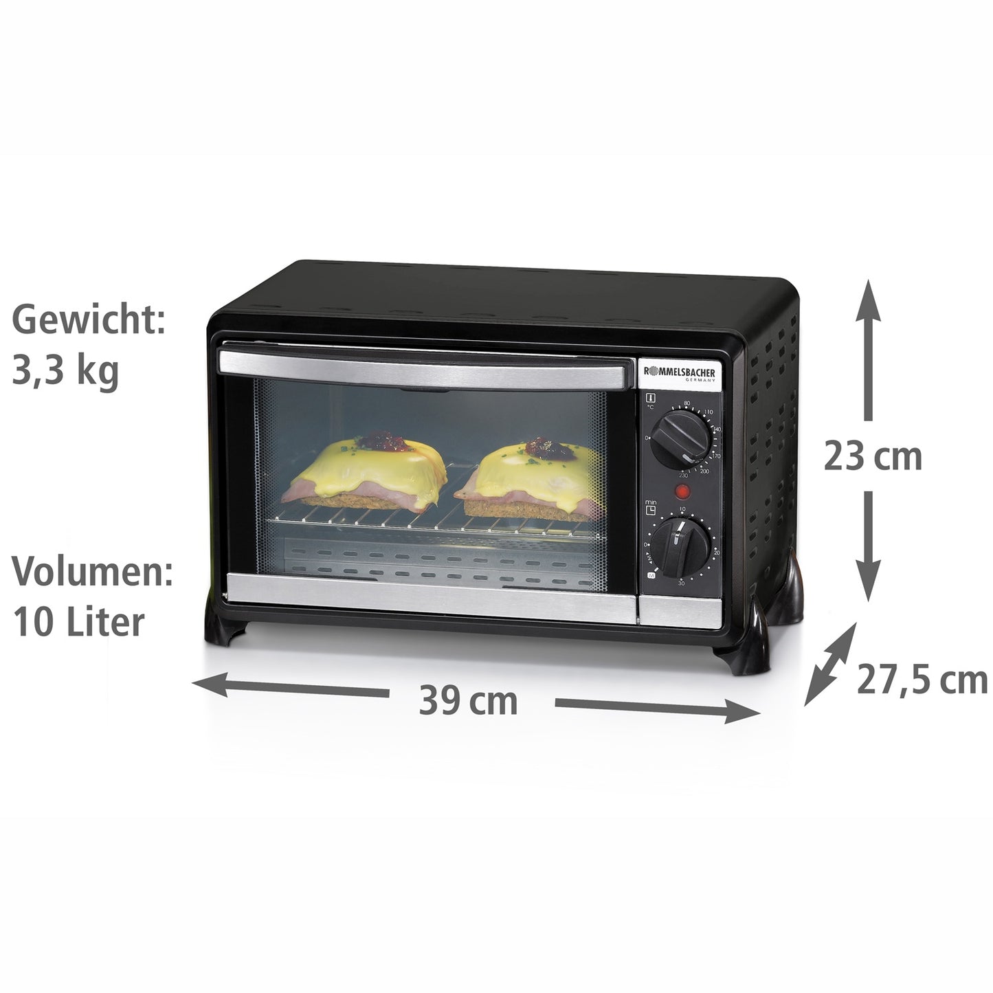 Mini oven 10l BG 950 Speedy timer function. Energy saving