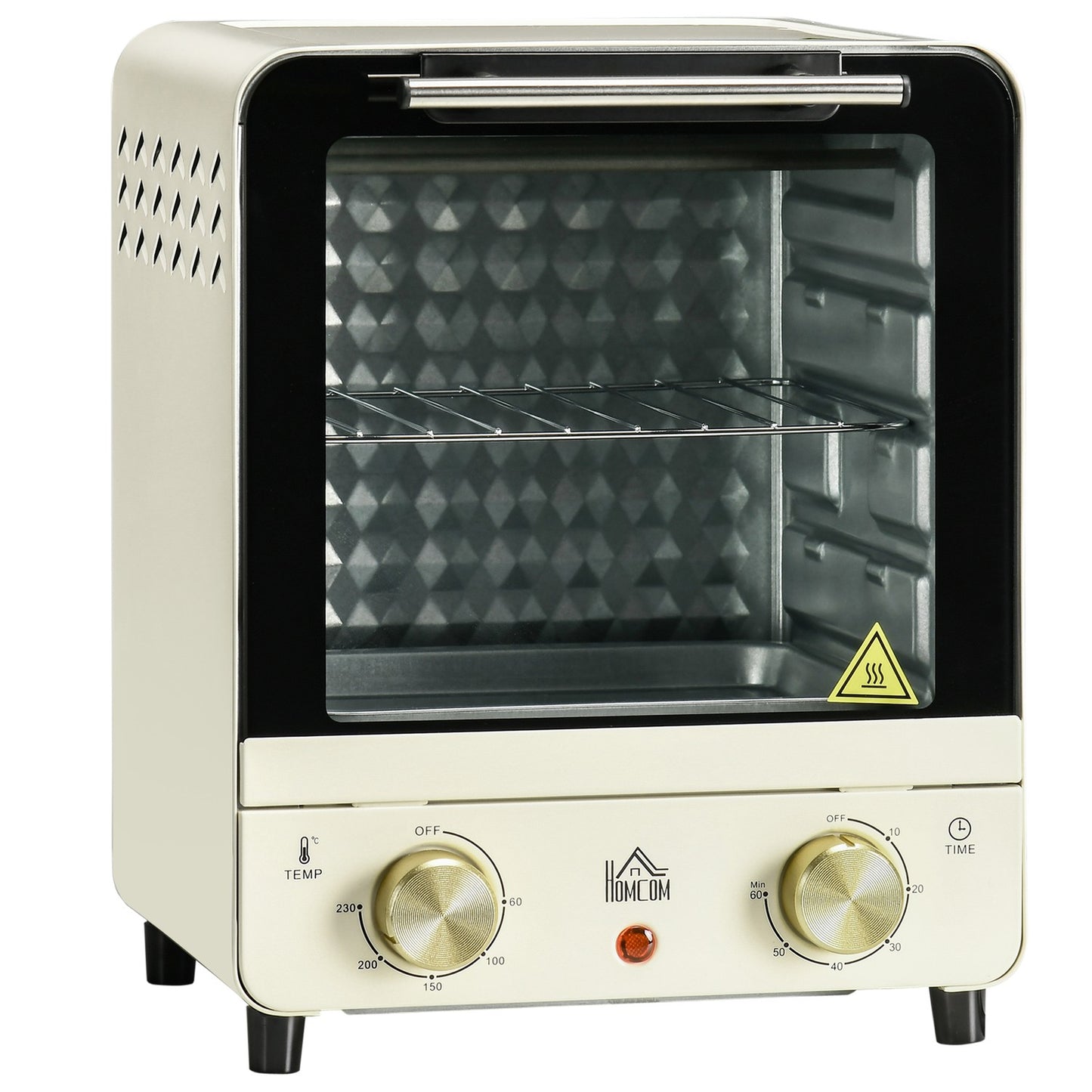 Mini oven 15L, 1000W, Timer, Cream white, Convection