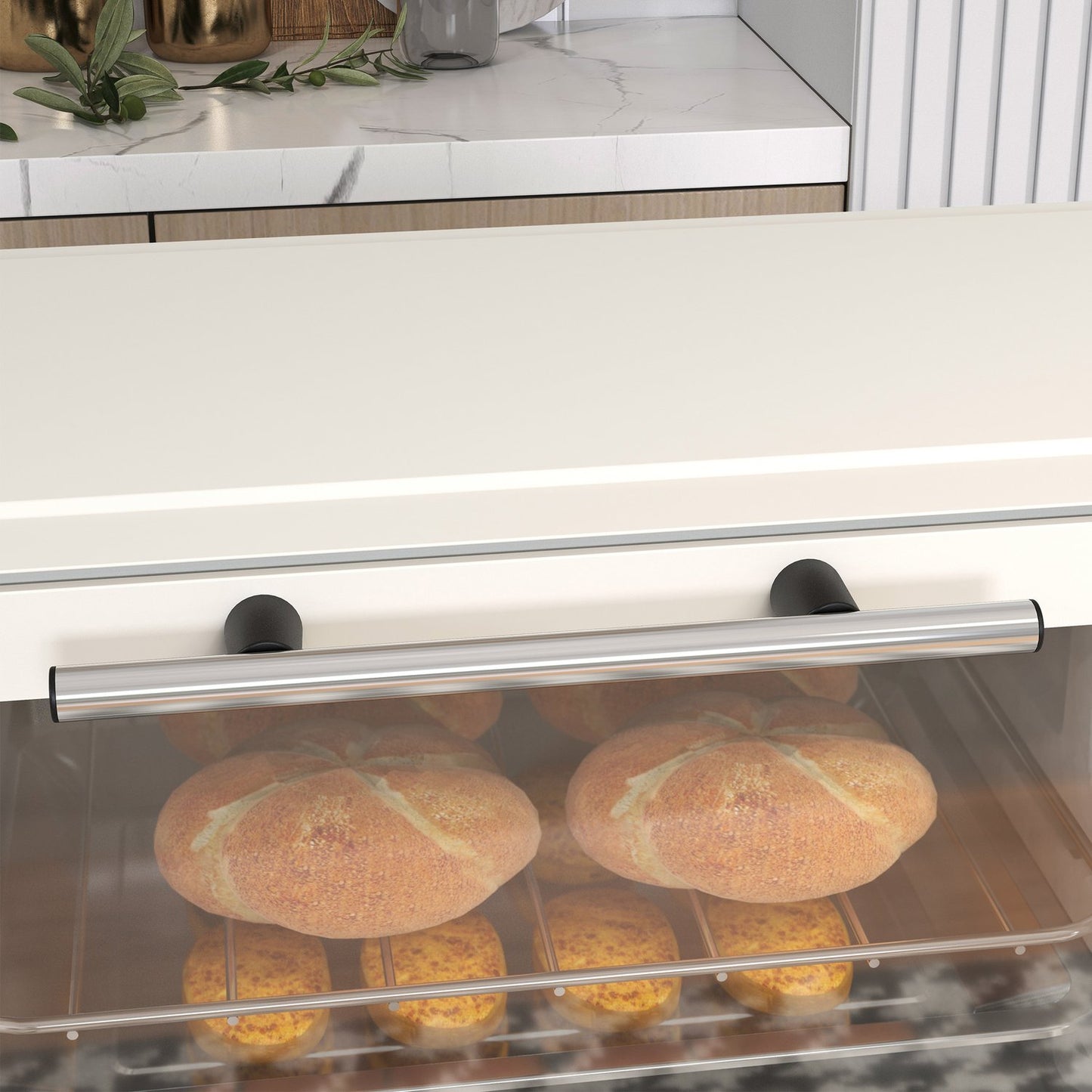 Mini oven 9L – 750W, Timer, Adjustable Temp, Cream white