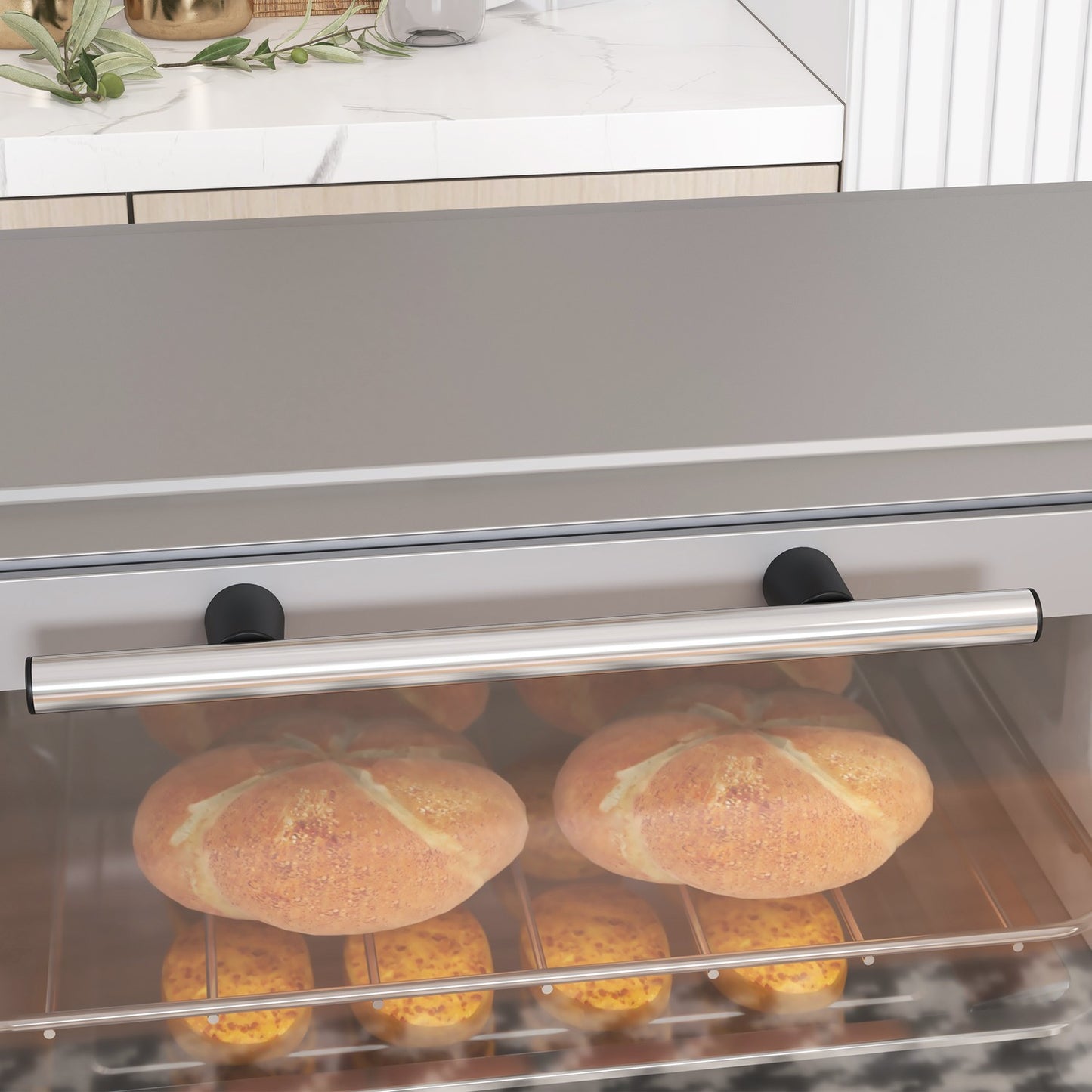 Mini oven 9L, Adjustable Temp & Timer, Stainless steel