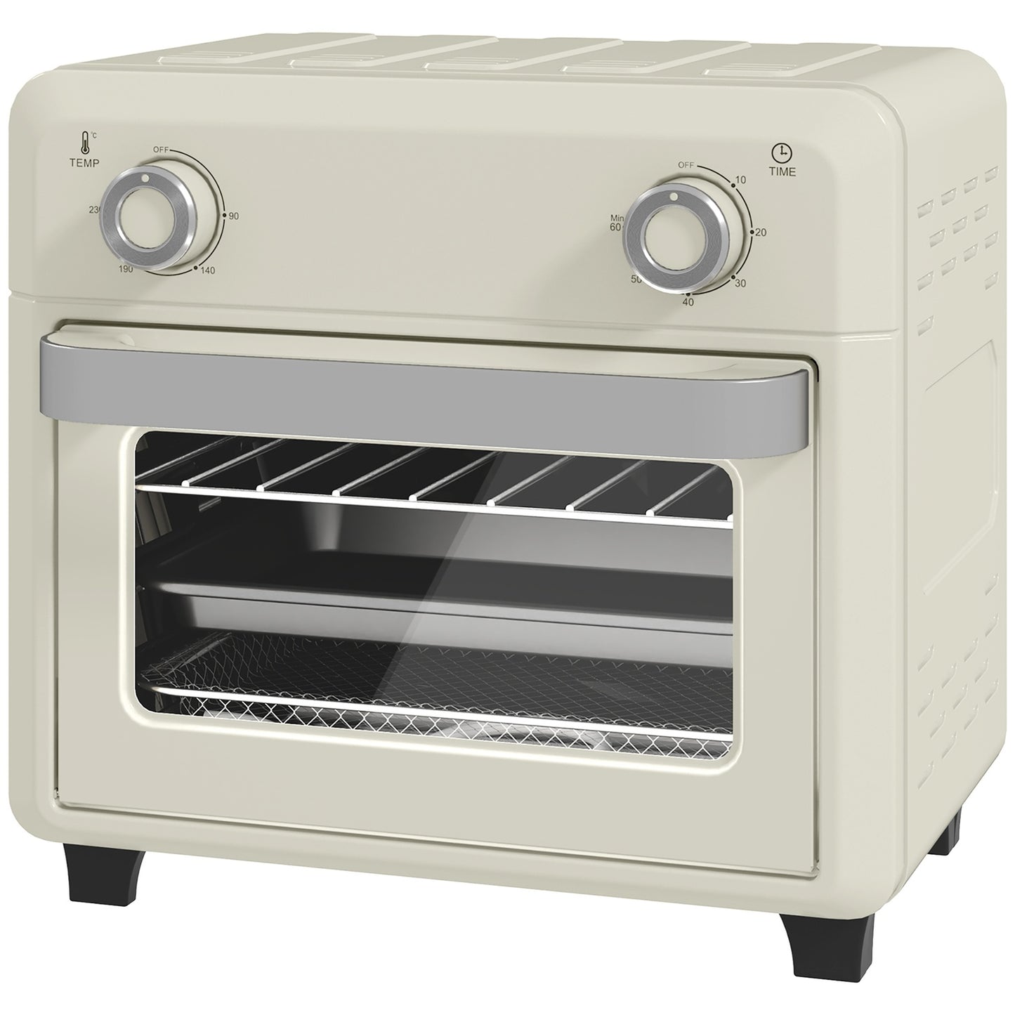 Mini Air Fryer Oven 10L, Stainless Steel, Touch Screen, 1000W