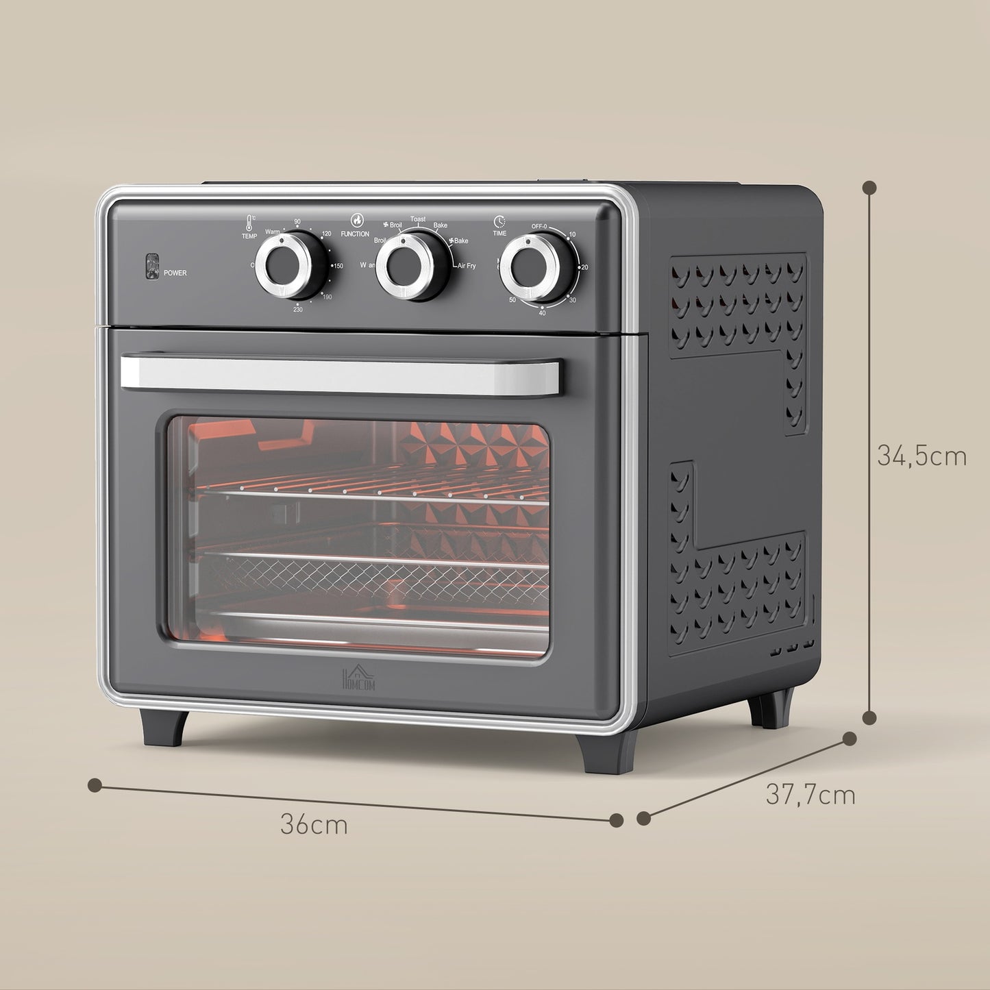 Mini oven with air circulation, 20L, 1400W, Multi-Mode