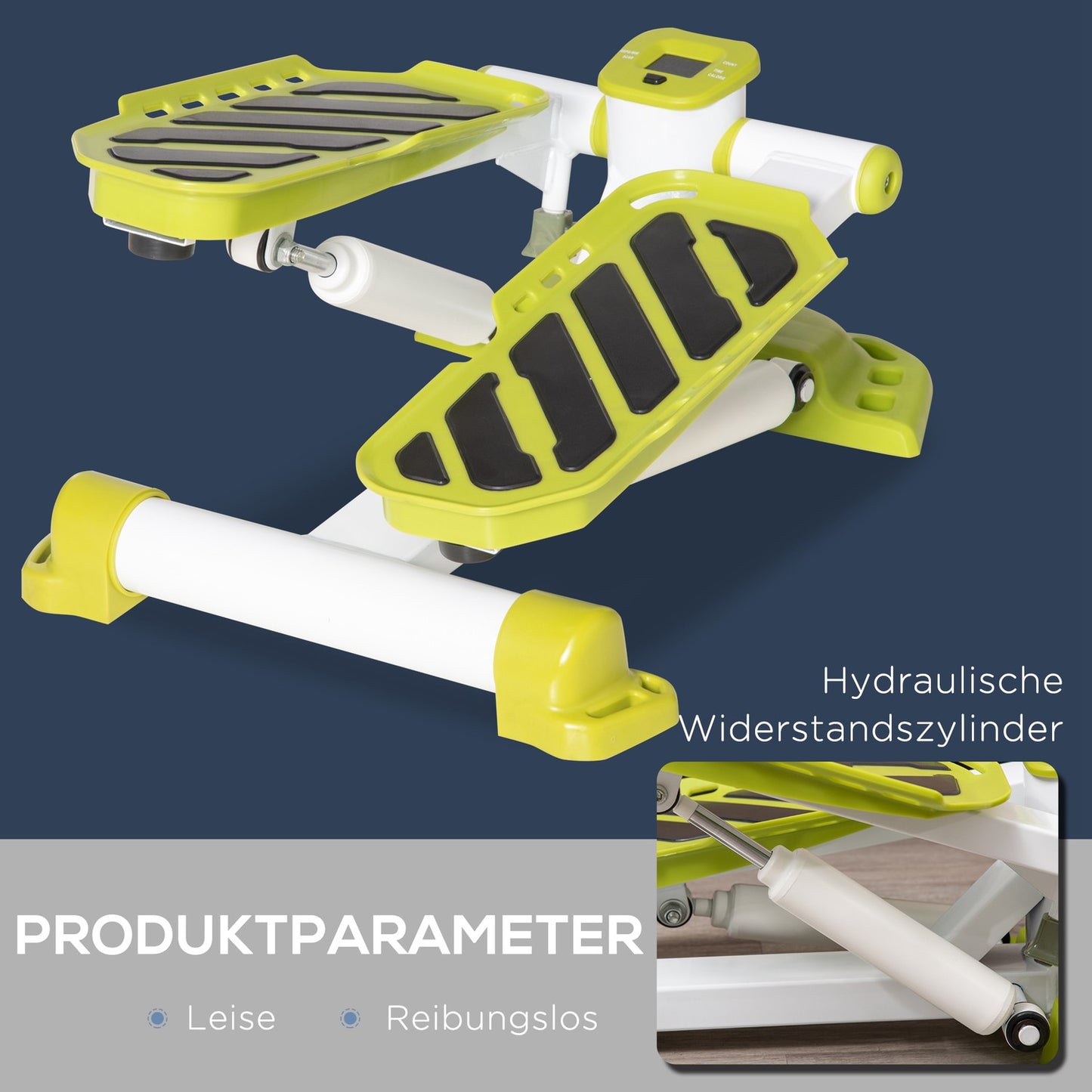 Mini Stepper for the home with LCD screen, non-slip pedals