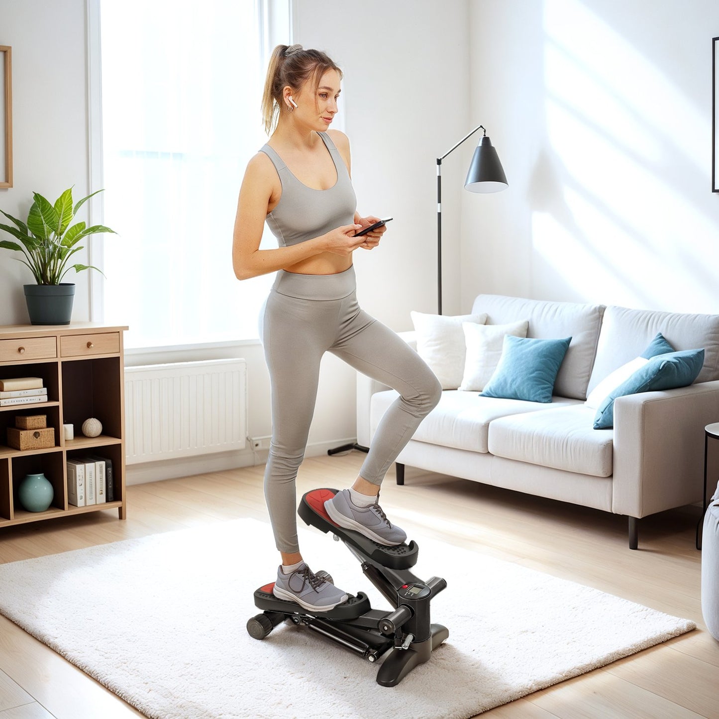 Mini Stepper with LCD, Home Trainer for Leg Fitness