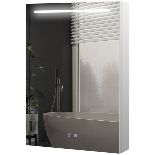 LED Mirror Cabinet with Touch Switch & Anti-Fog Shelves