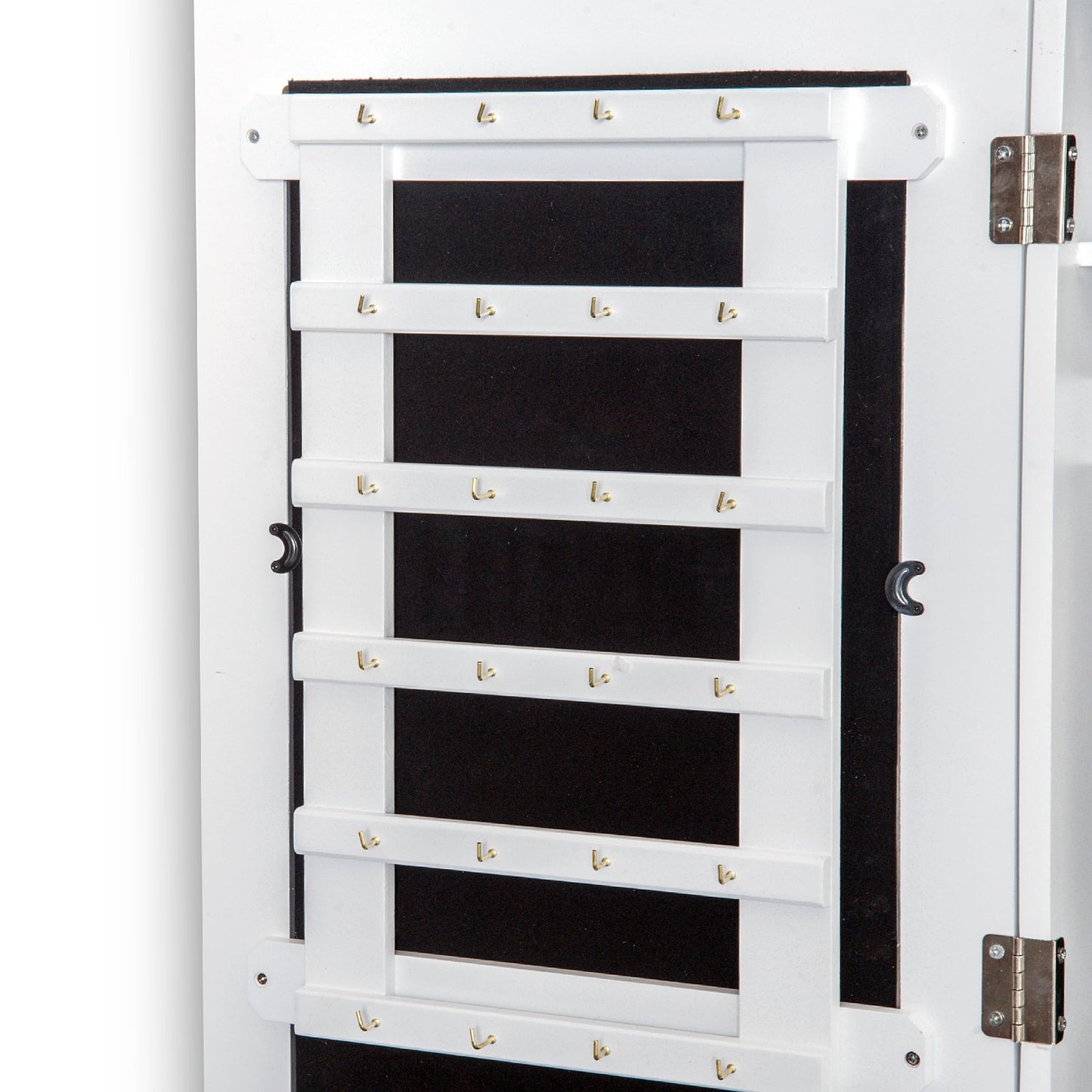 Wall mirror cabinet with large jewelry storage, 37x9.5x112cm