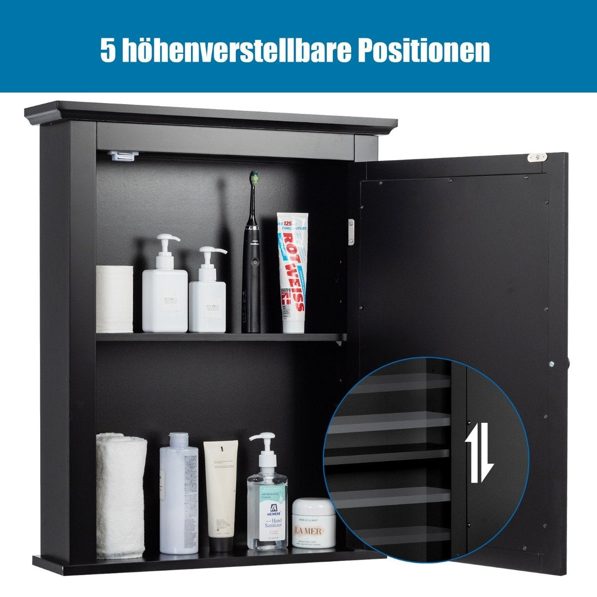 Mirror cabinet bathroom wall cabinet with mirror bathroom mirror cabinet black