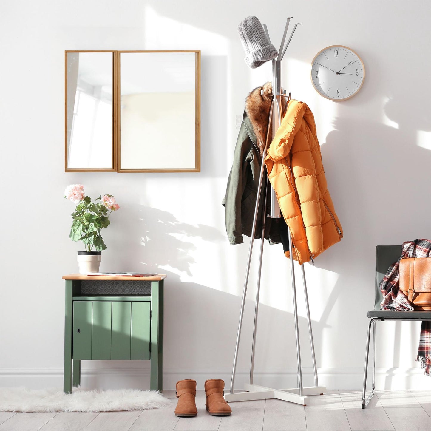 Mirror cabinet for bathroom with 2 doors