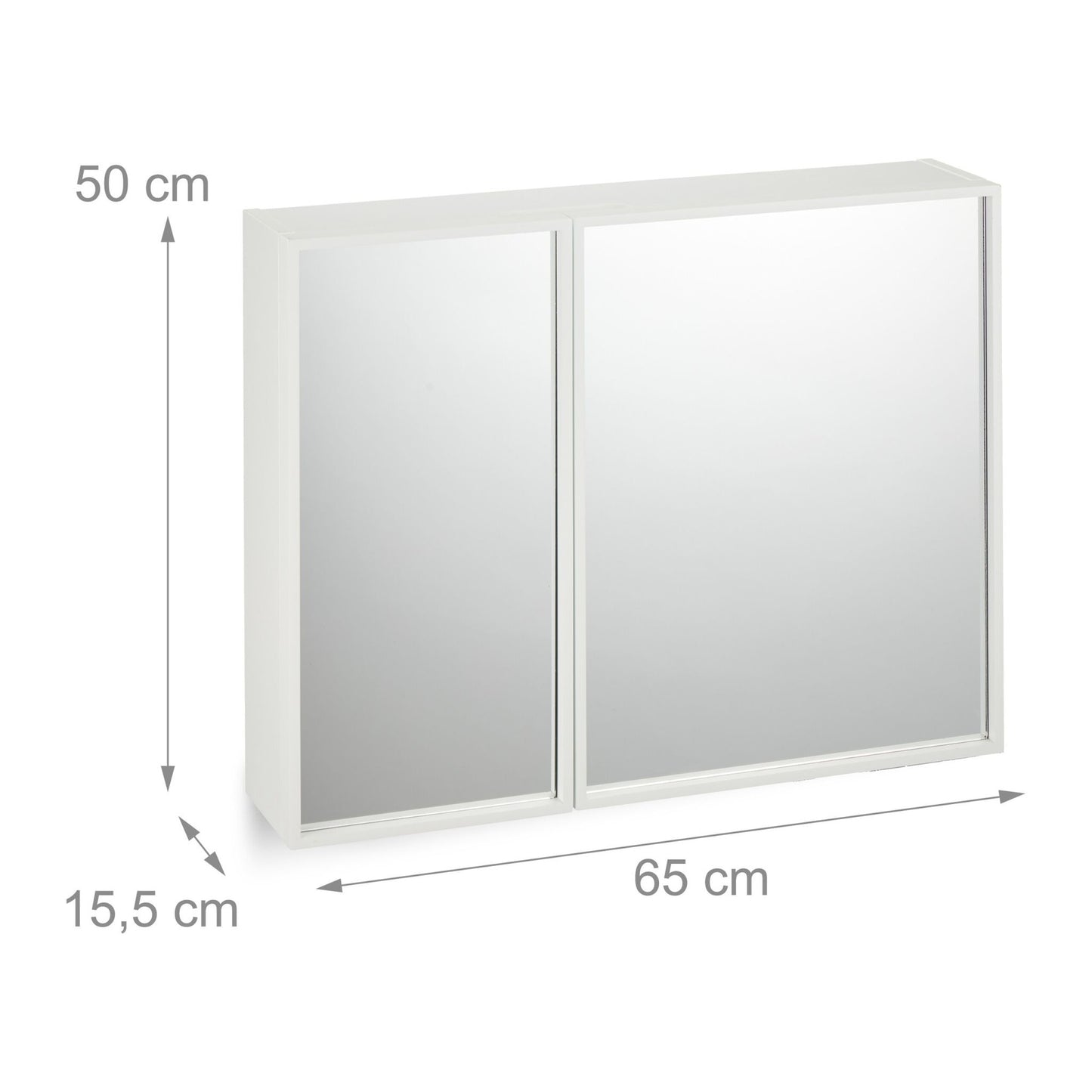Mirror cabinet with 2 doors