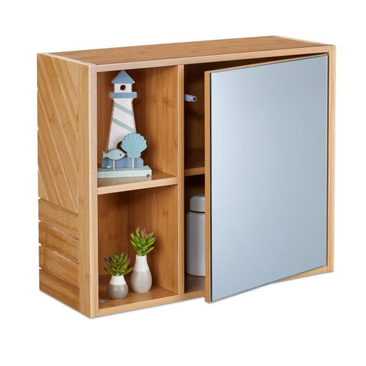 Mirror cabinet with shelves