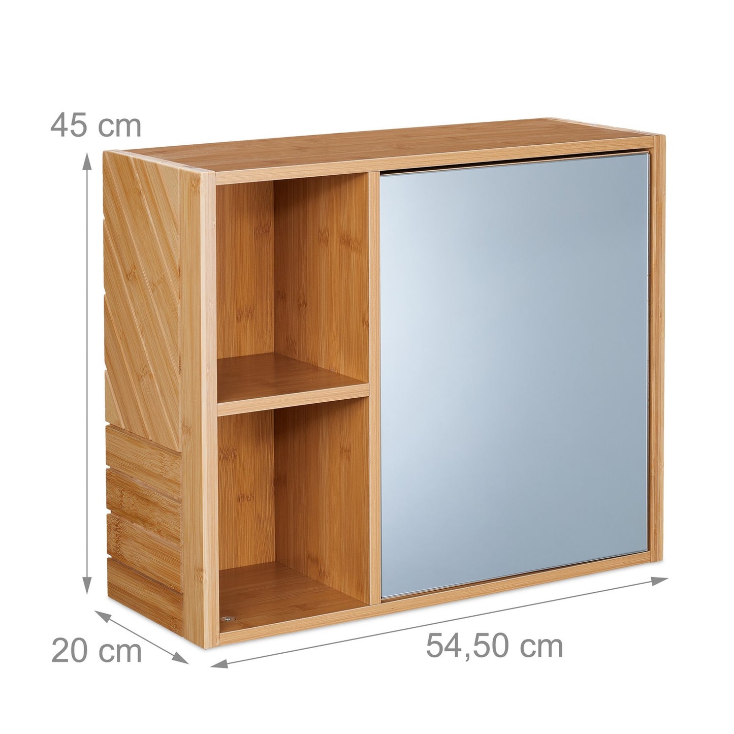 Mirror cabinet with shelves