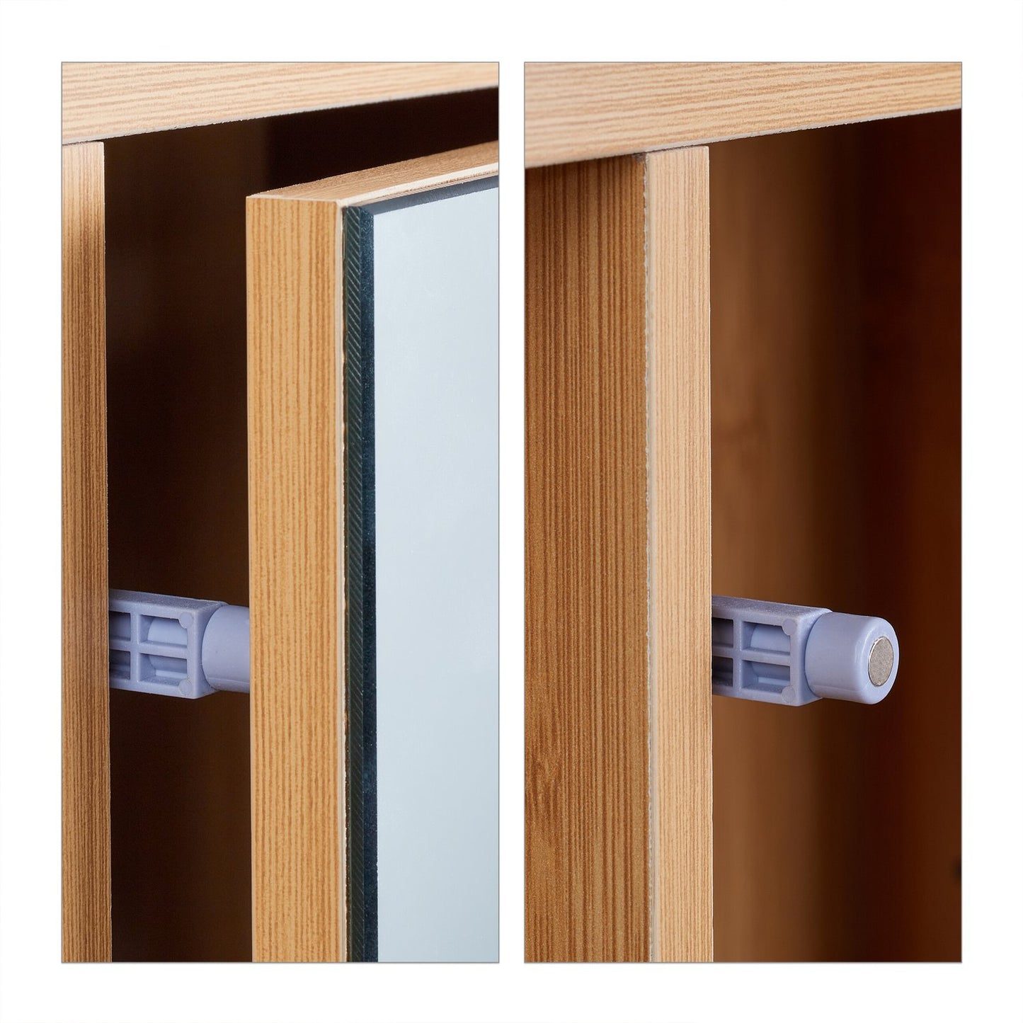 Mirror cabinet with shelves