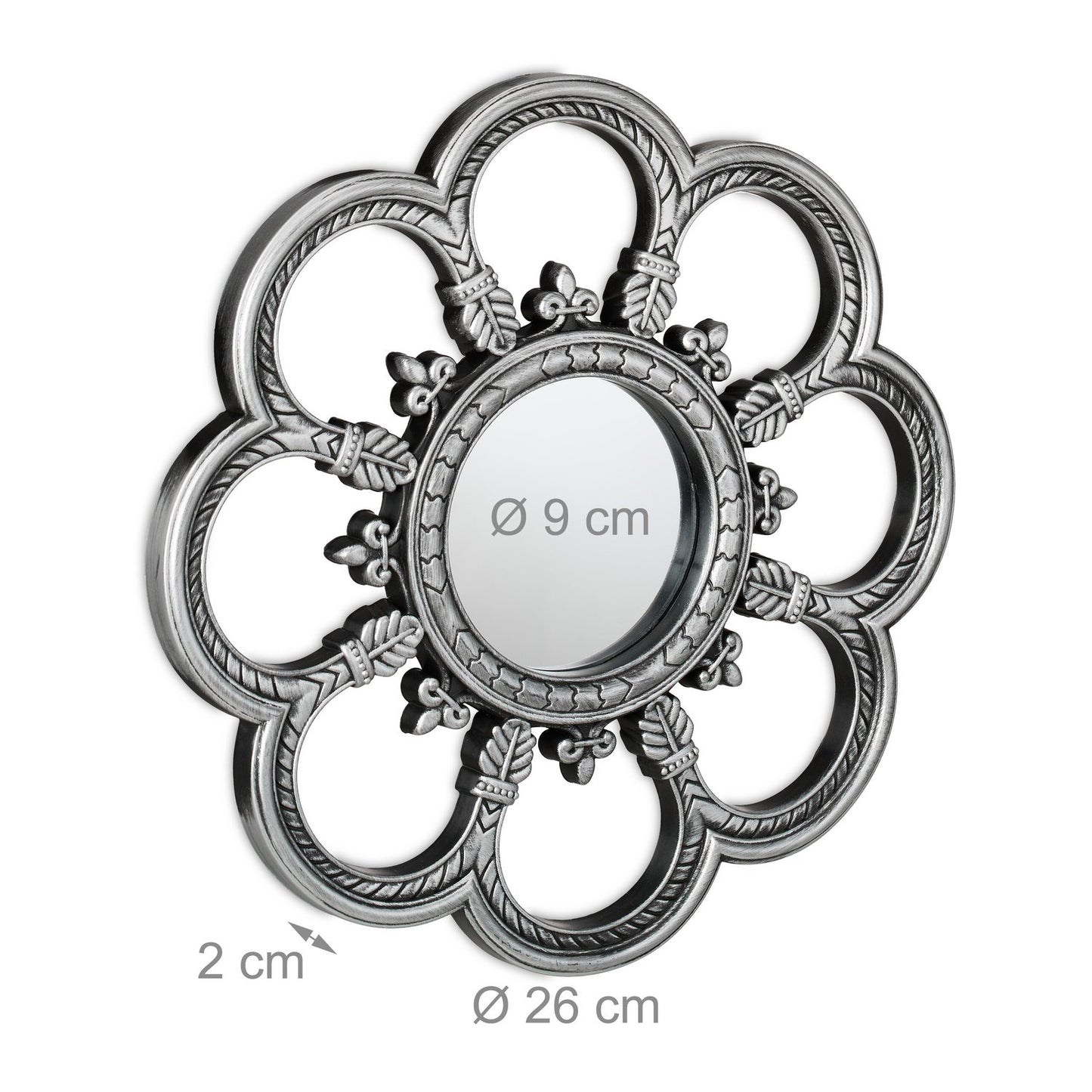 Mirror set of 3 flowers