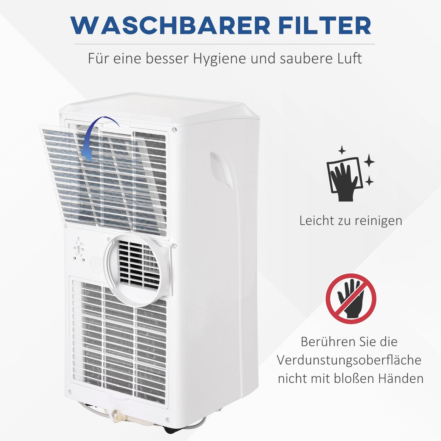 Portable air conditioner - 2.6 kW, 3-in-1 cooling unit