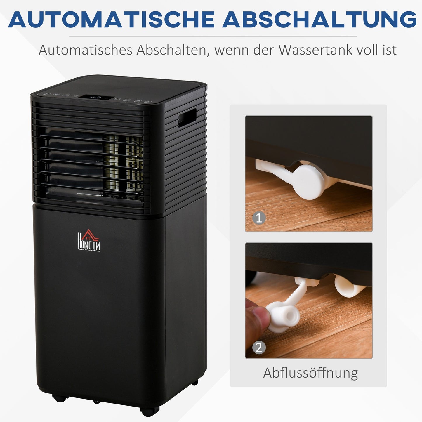 Portable 8000 BTU air conditioner, 4-in-1 with remote control