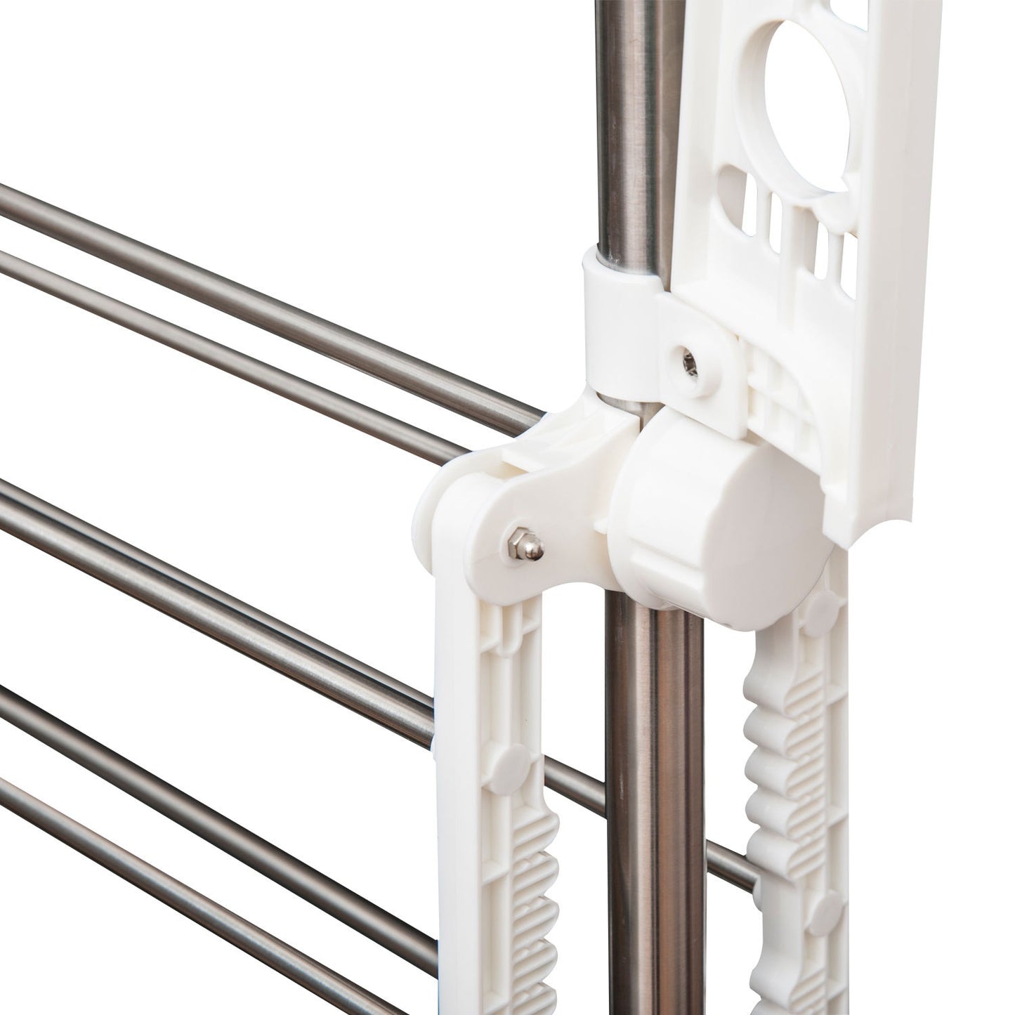 Collapsible mobile clothes airer, 3 levels, 80-142 cm Adjustable