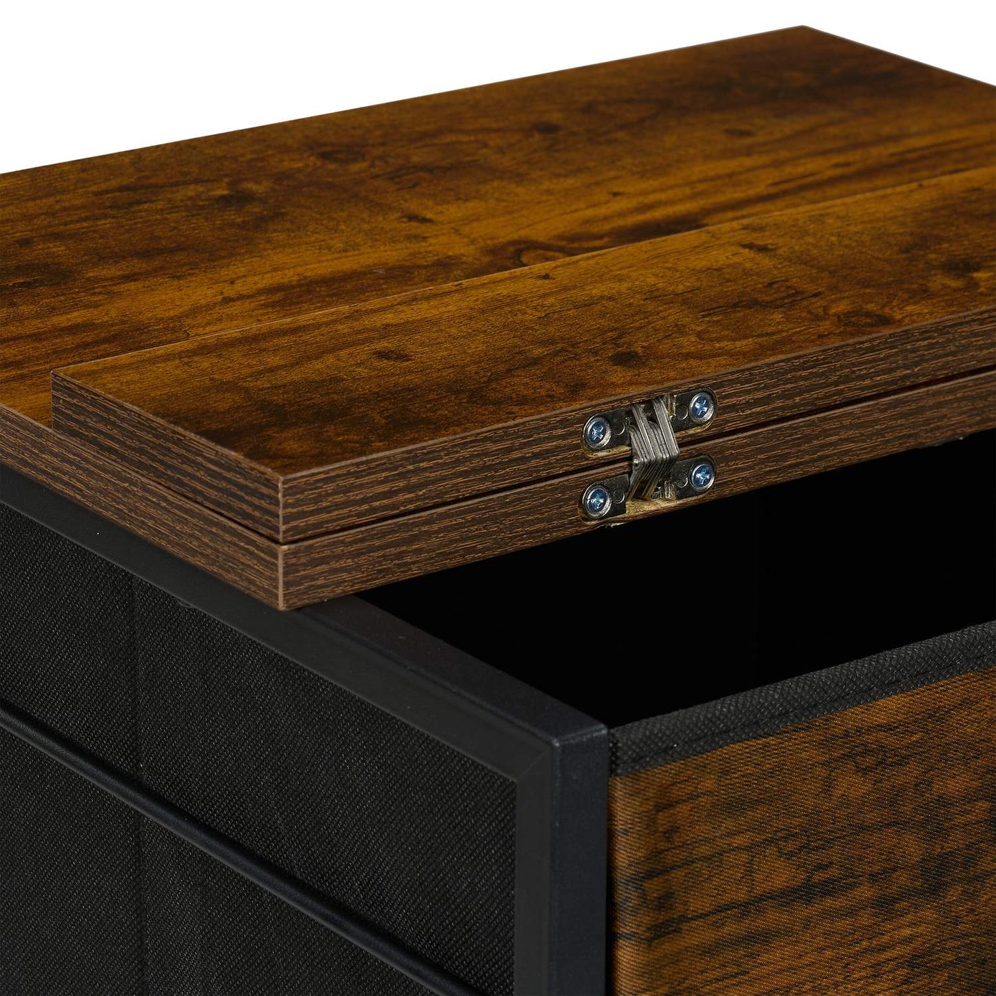 Mobile File Cabinet with 3 Drawers, Industrial Style