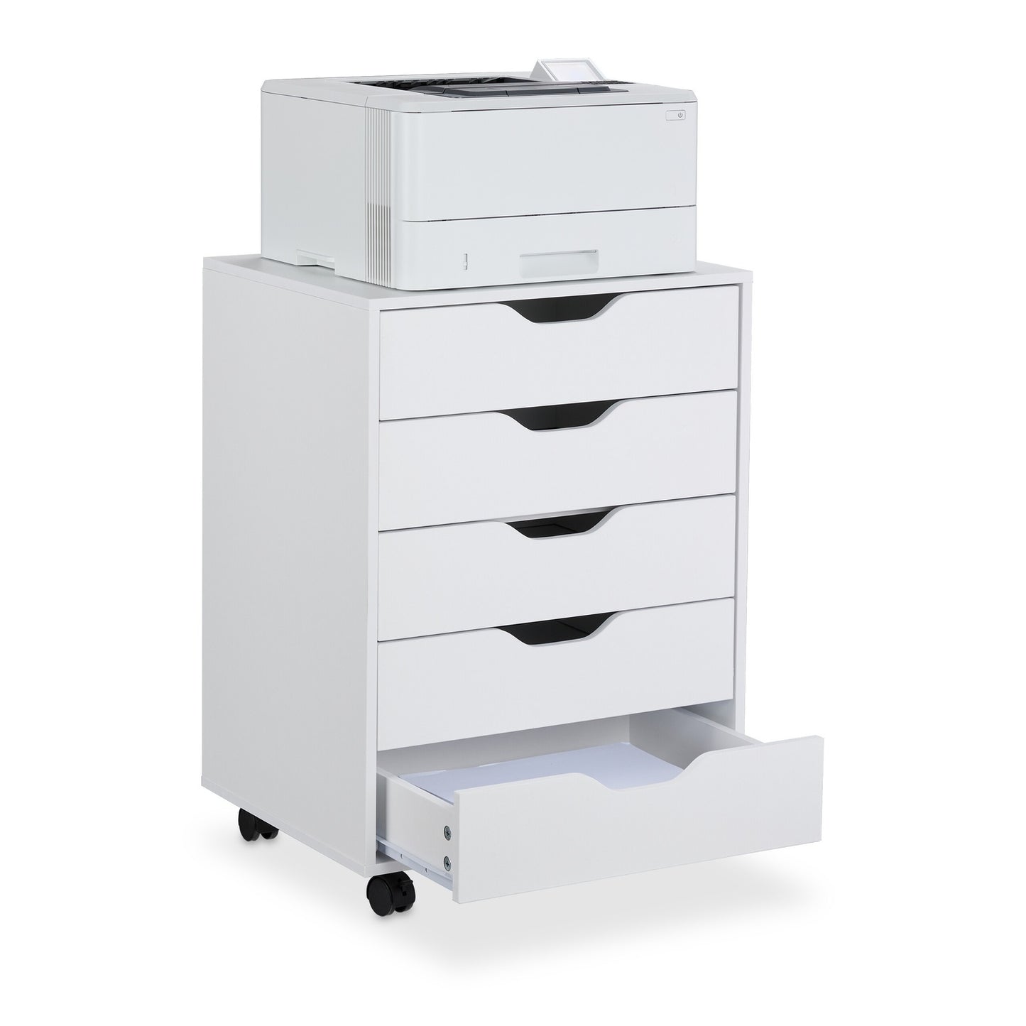 Mobile File Cabinet with 5 Drawers and Wheels