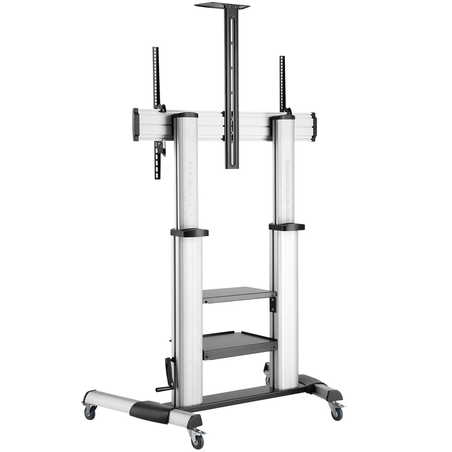 Mobile TV Stand with Wheels, 60-100"", 100kg Capacity