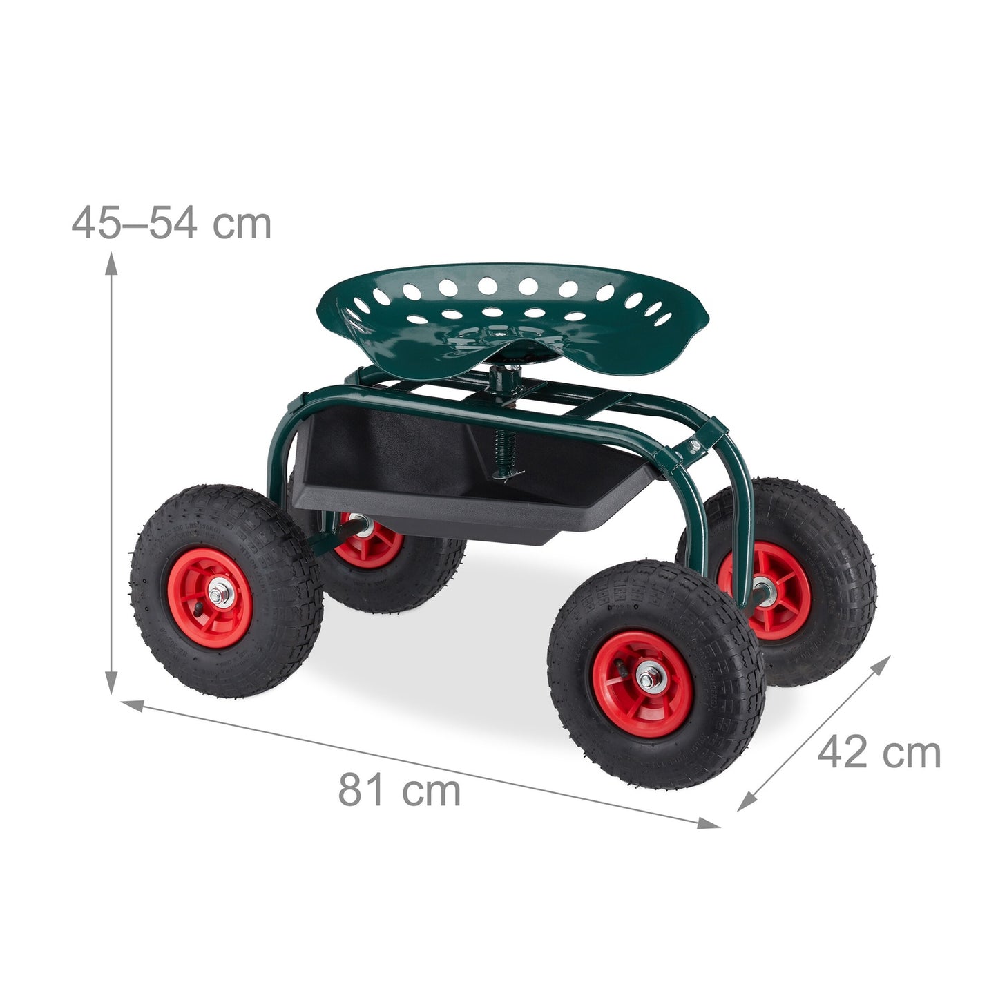 Mobile garden seat with storage