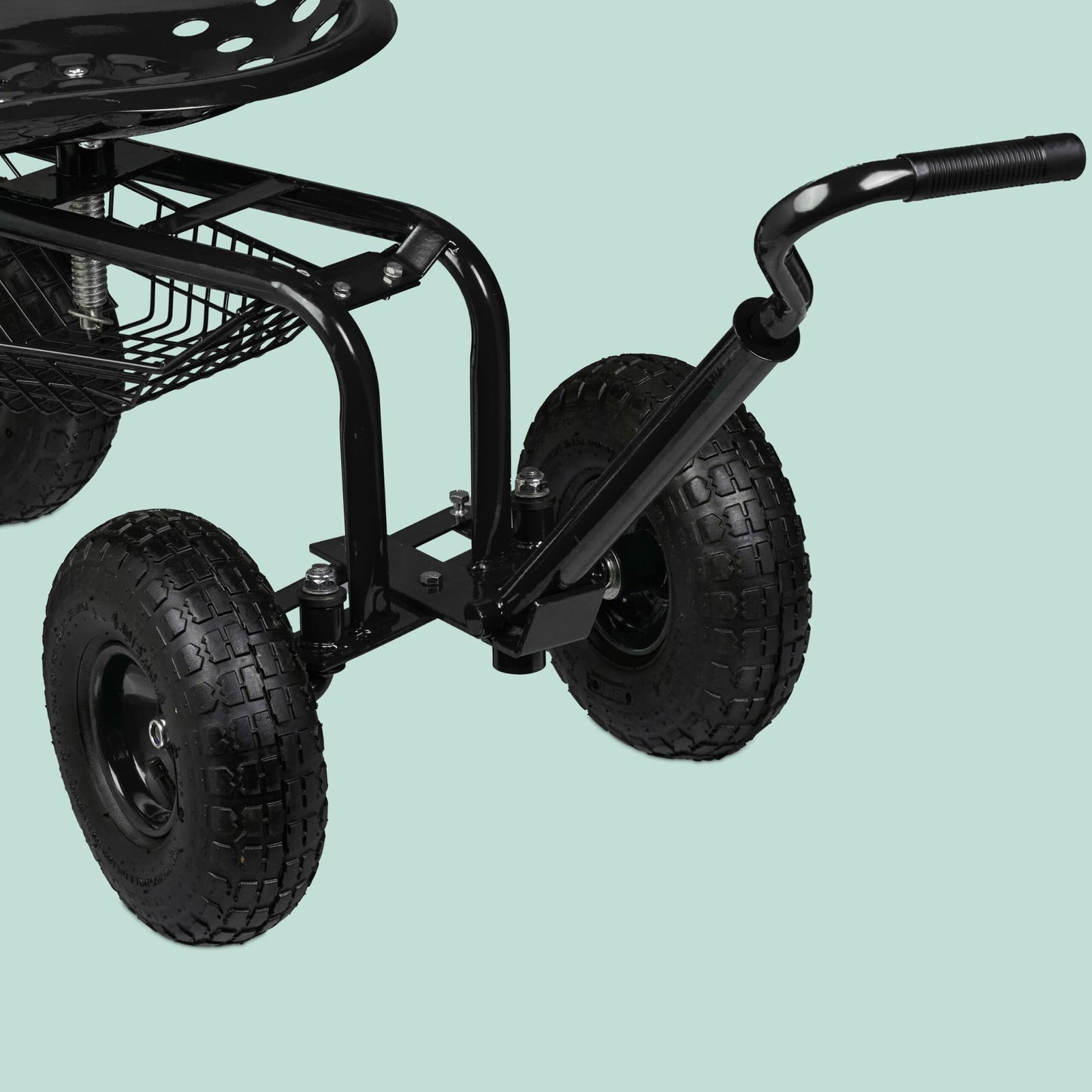 Mobile garden seat with storage