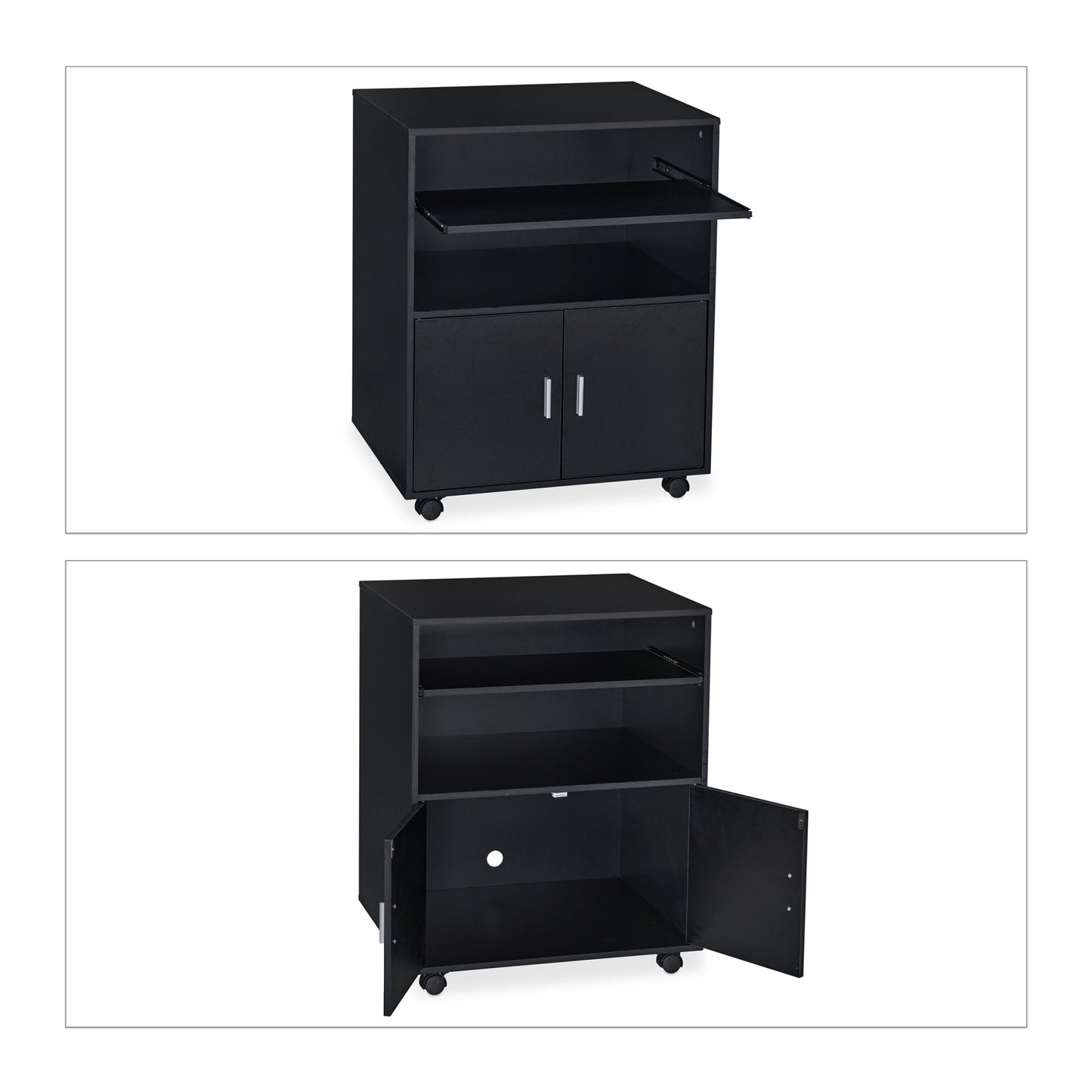 Mobile pedestal with keyboard box