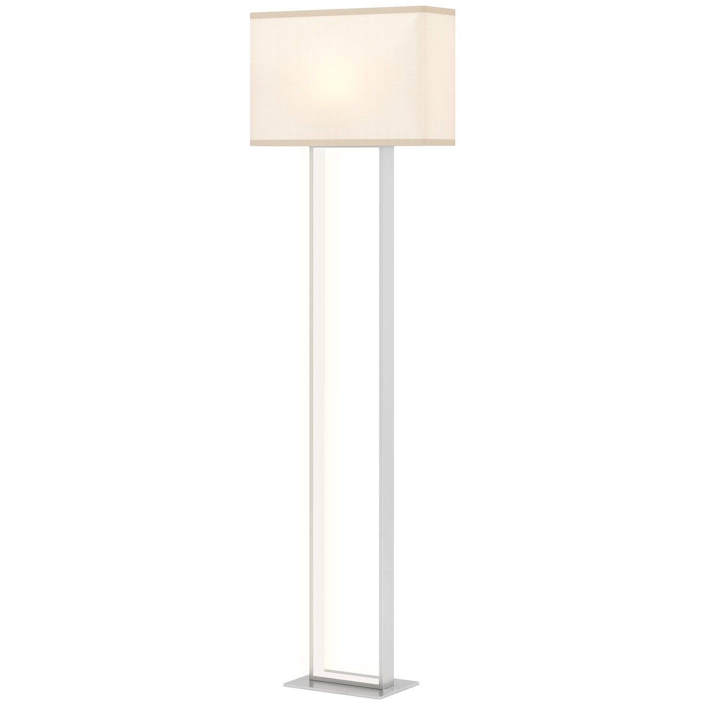 Modern Floor Lamp, Adjustable Brightness, Linen Shade