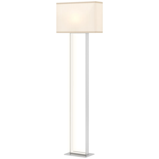 Modern Floor Lamp, Adjustable Brightness, Linen Shade