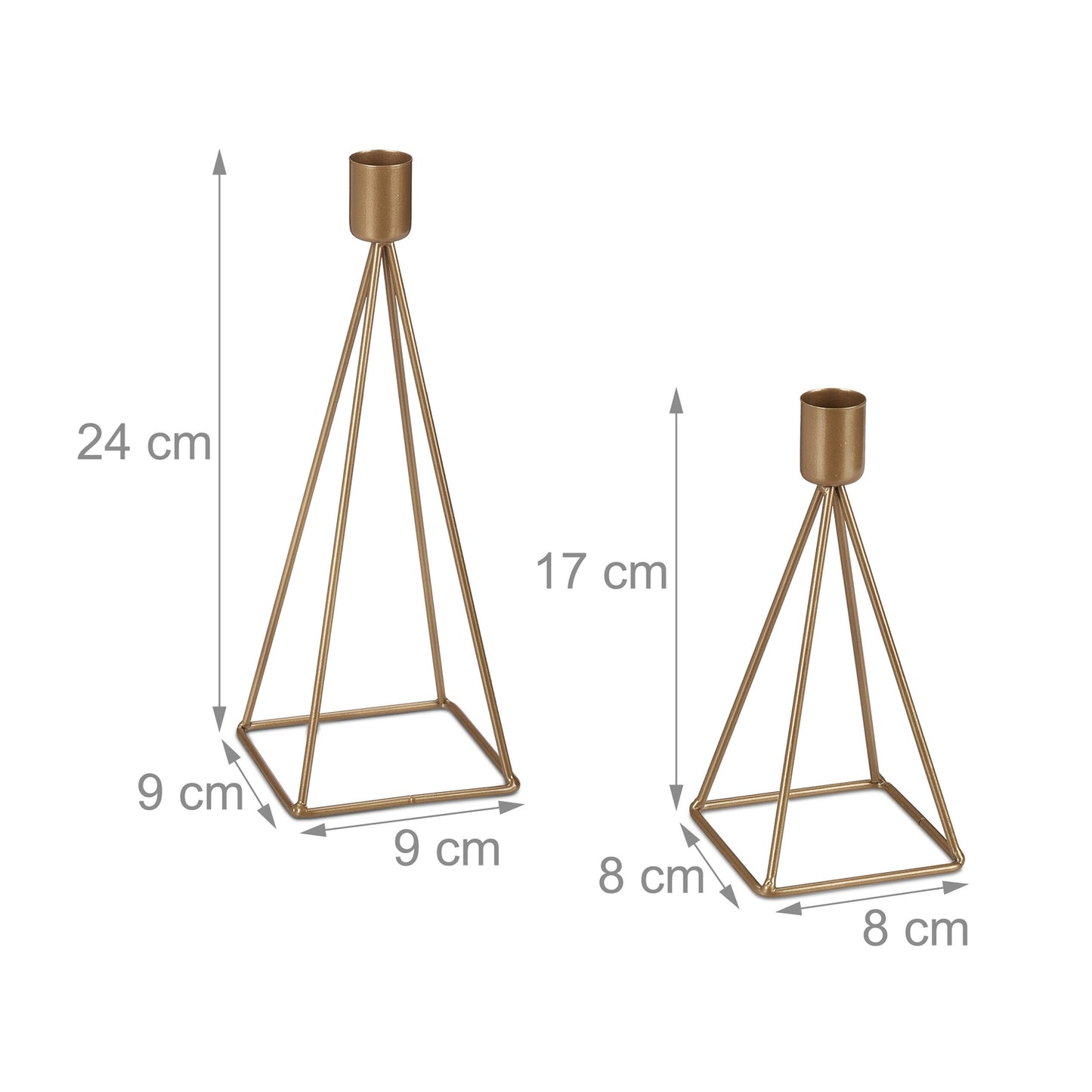 Modern candle holder, set of 2