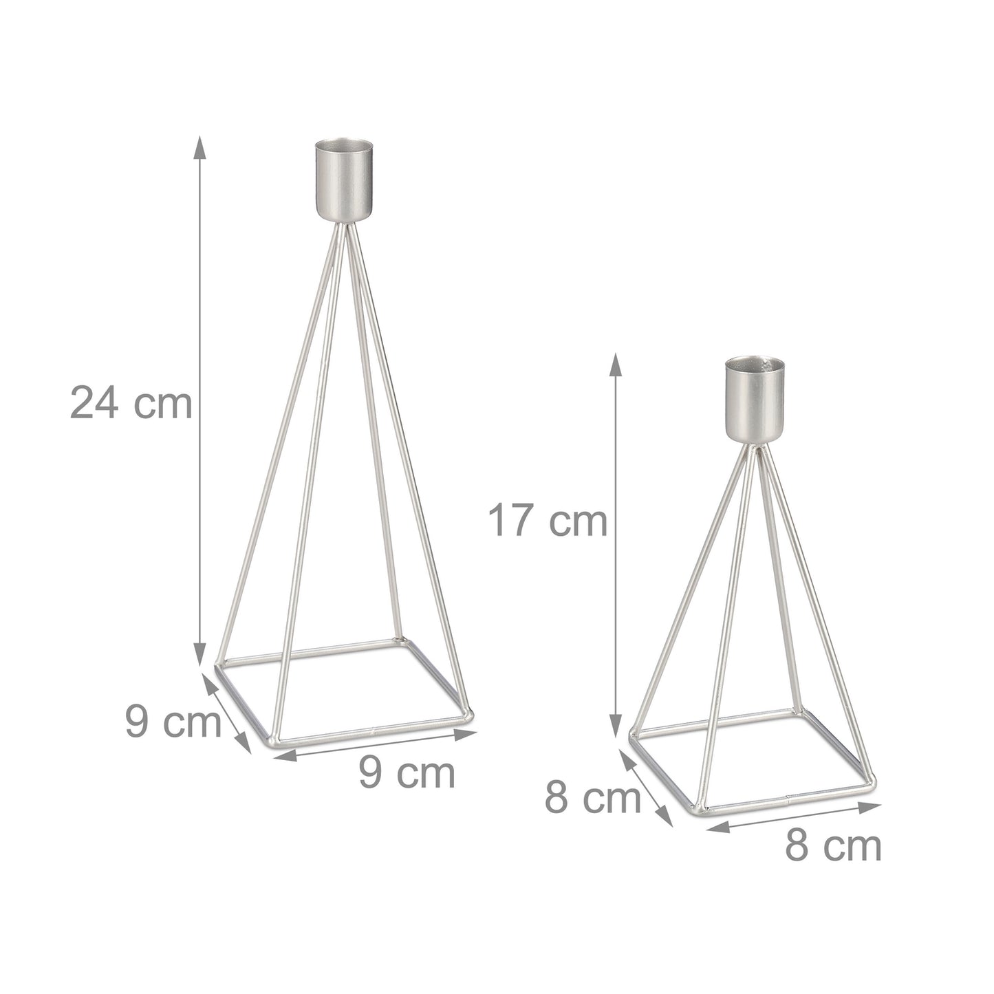 Modern candle holder, set of 2