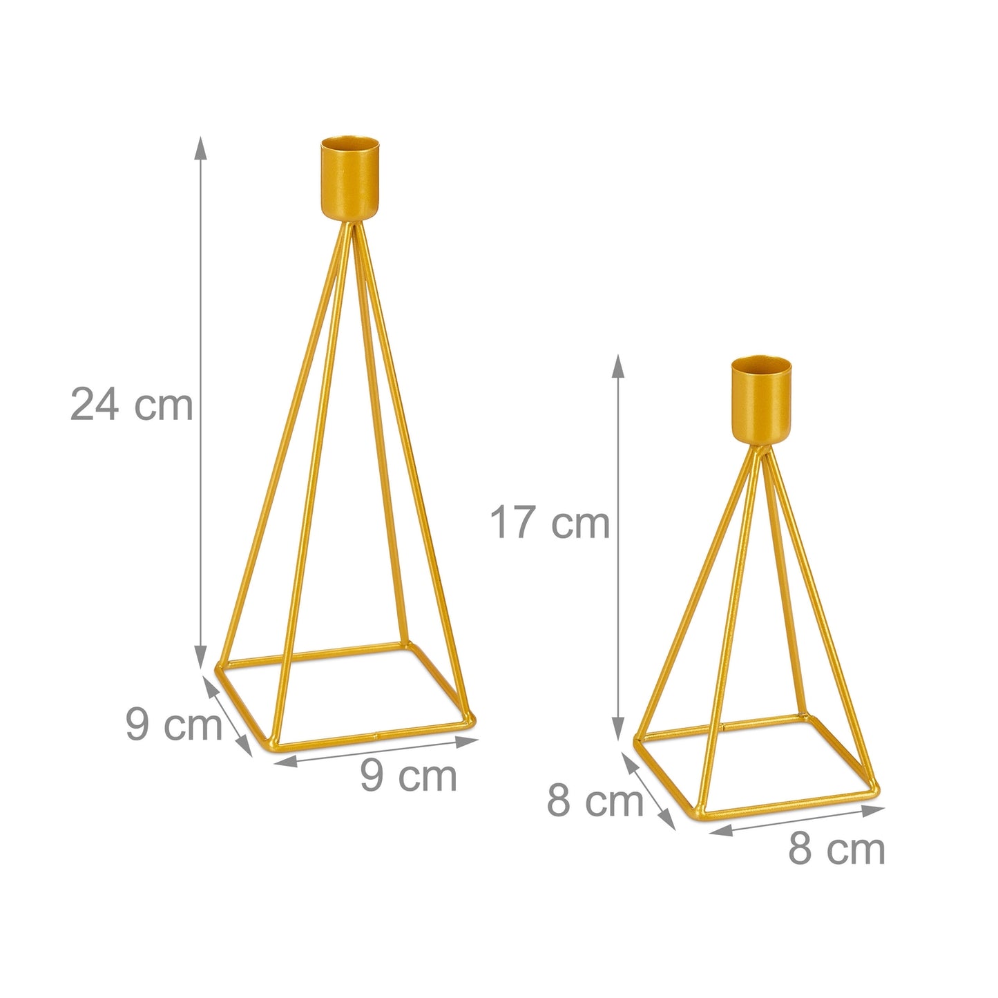 Modern candle holder, set of 2