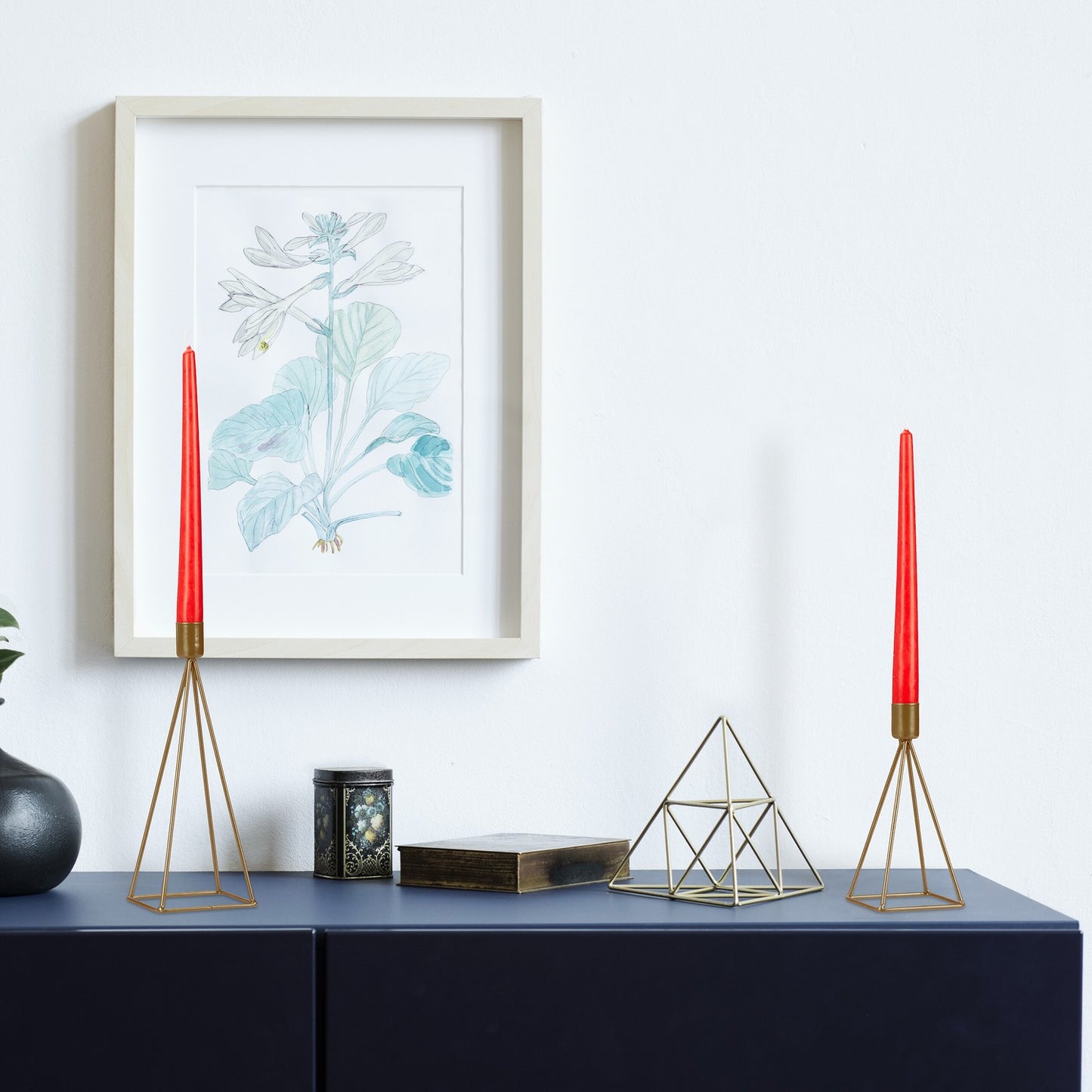 Modern candle holder, set of 2