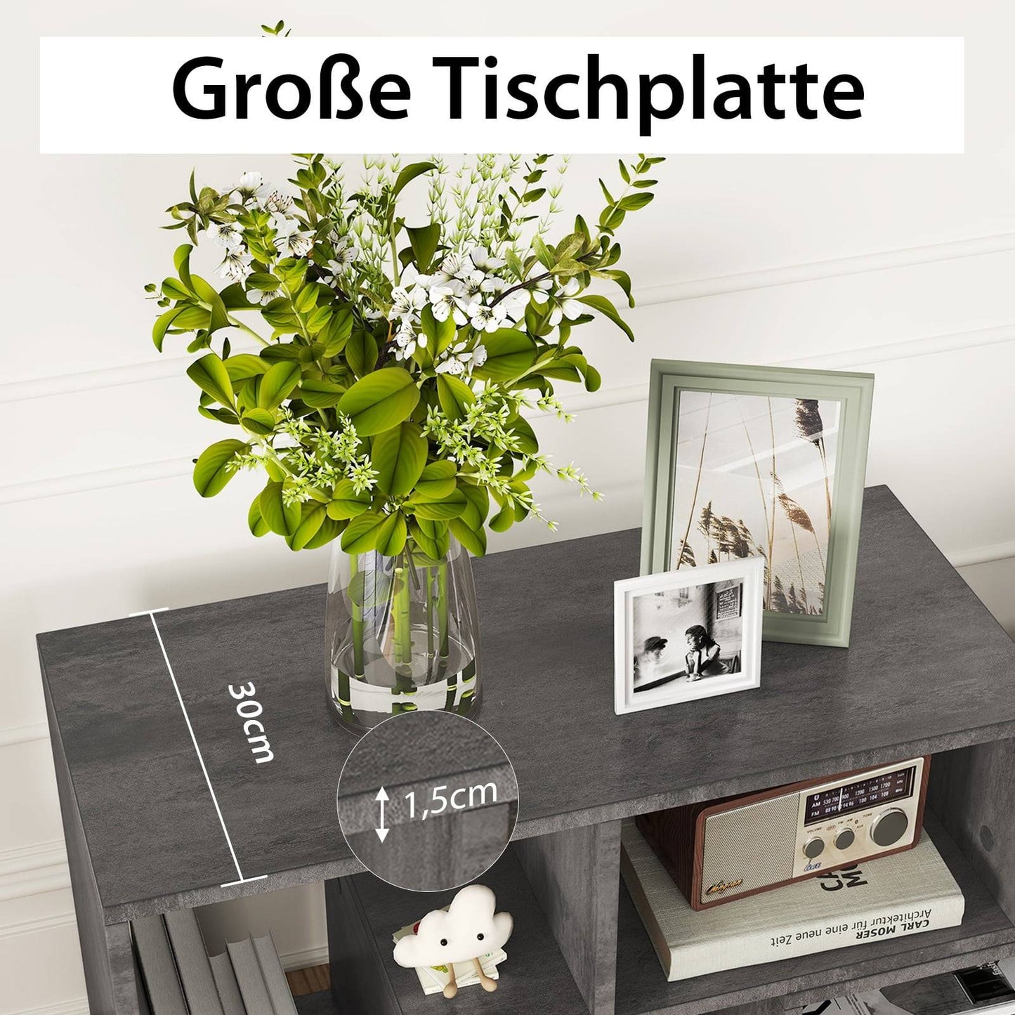 Modular Wooden TV Stand, 3-Piece, Fits TVs Up to 65"