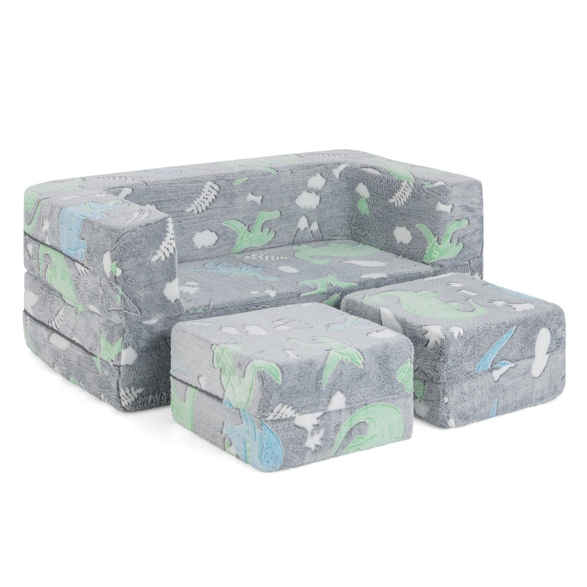 Modular children's sofa glow in the dark play sofa modular sofa dinosaur