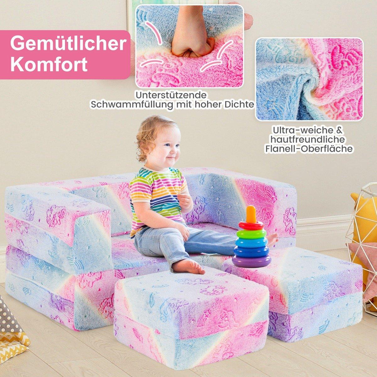 Modular children's sofa glow in the dark play sofa modular sofa unicorn