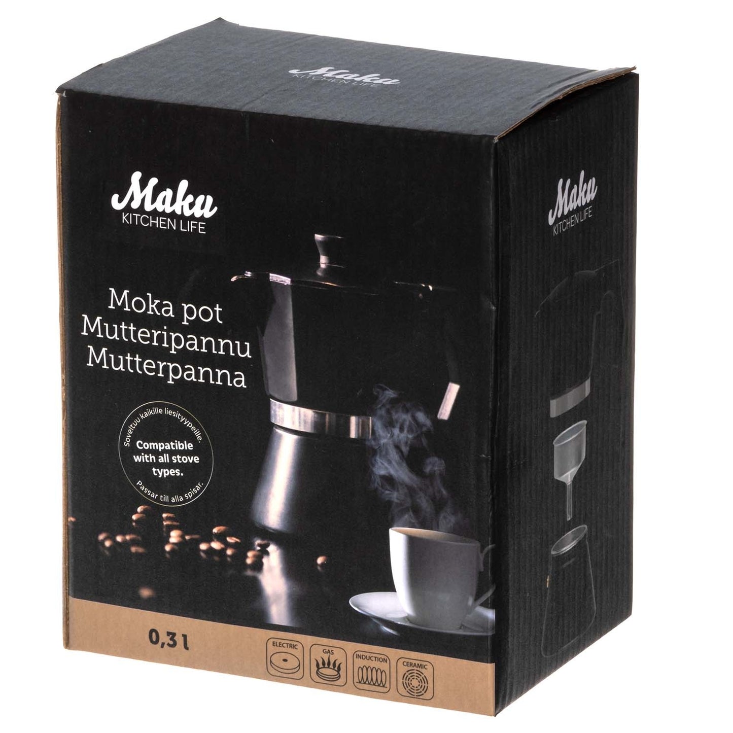 Moka Coffee Maker, 300 ml Capacity