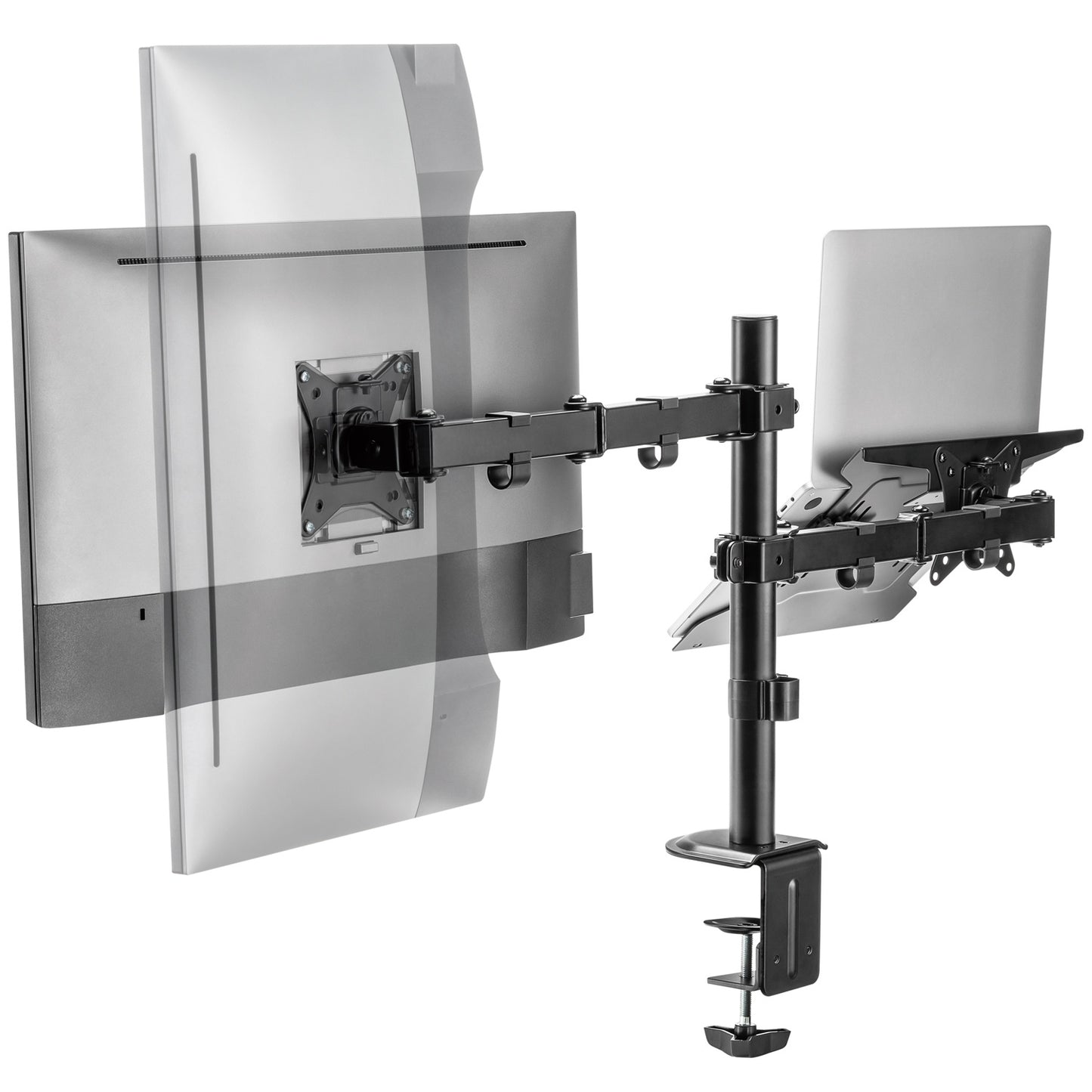 Monitor mount 17-32" with holder for laptop/tablet 10-15.6"