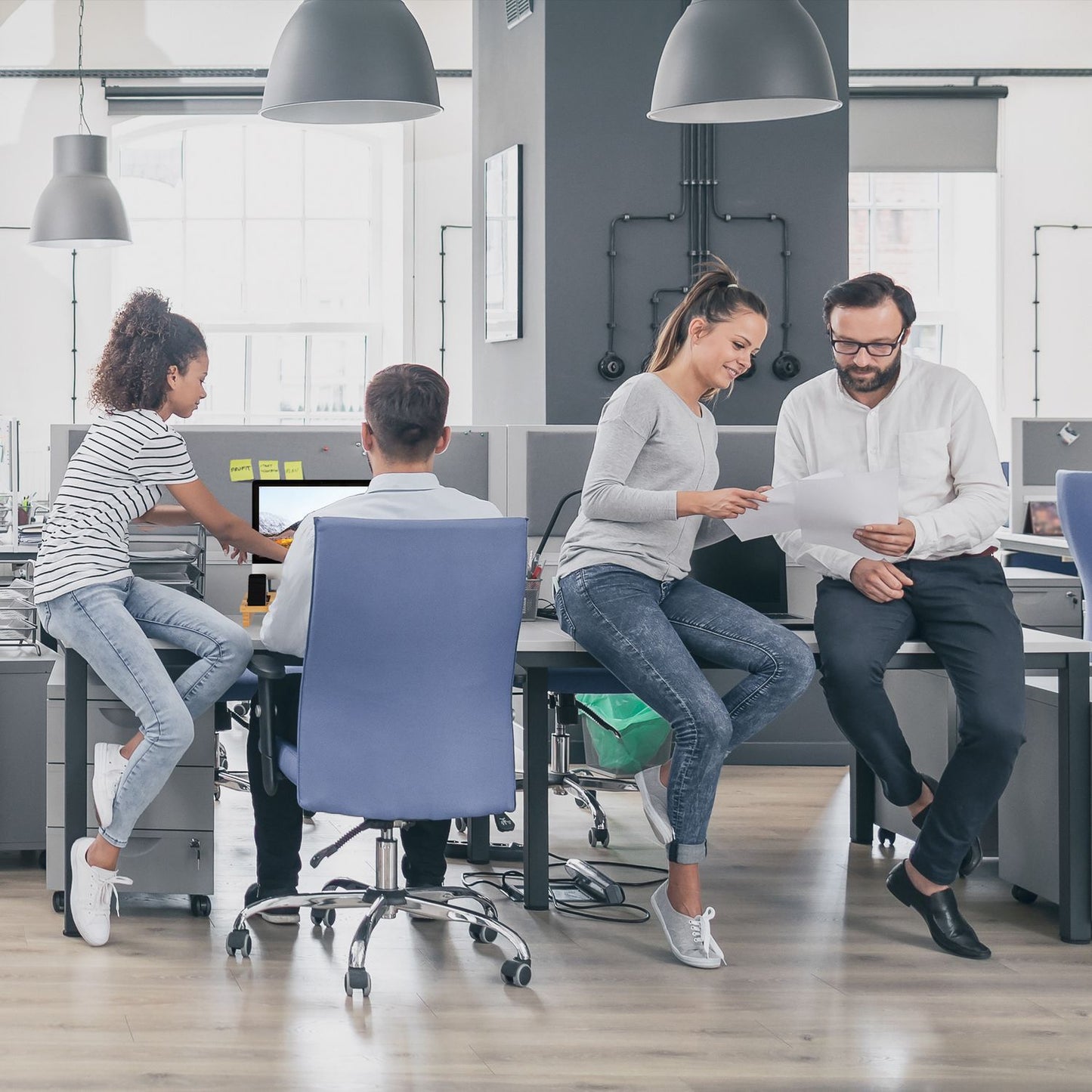 Monitor stand in bamboo