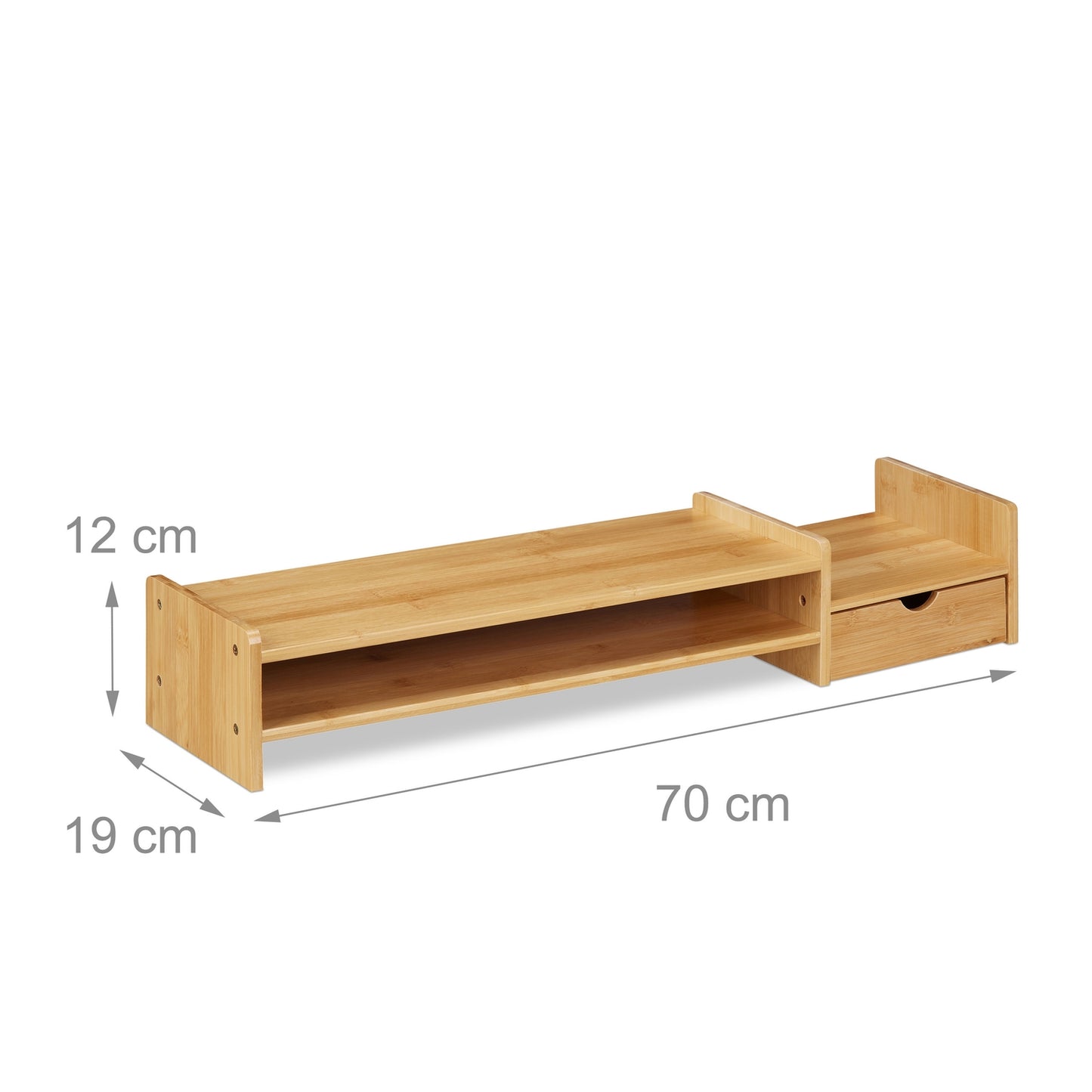 Monitor stand in bamboo