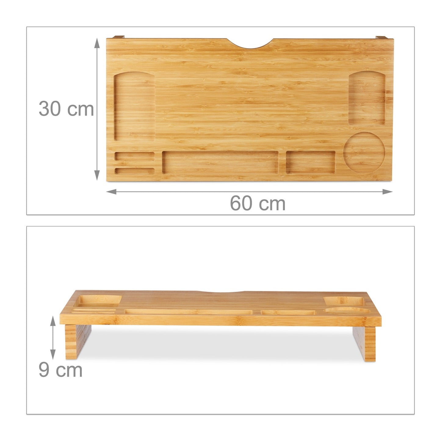 Monitor stand in bamboo