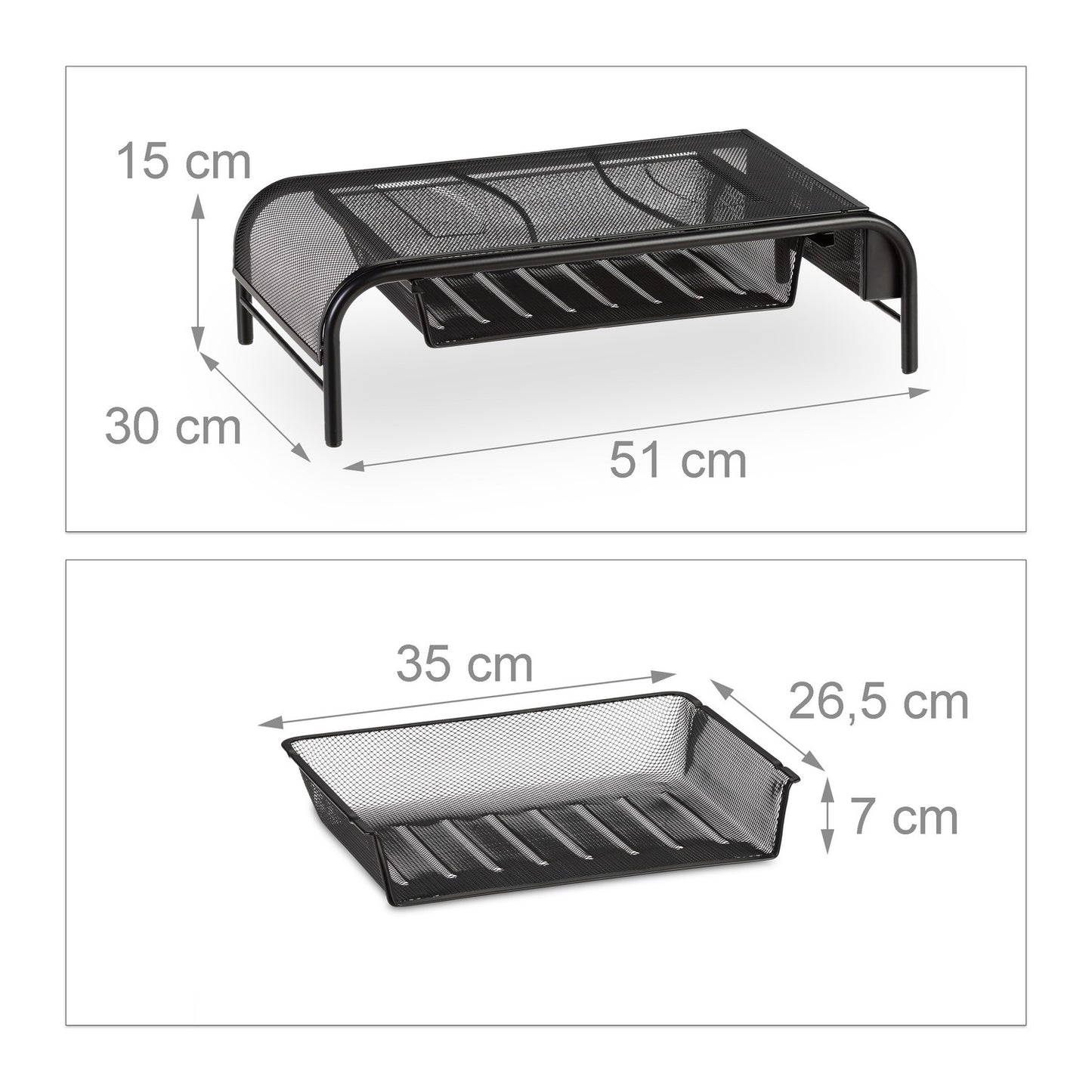 Monitor stand with box