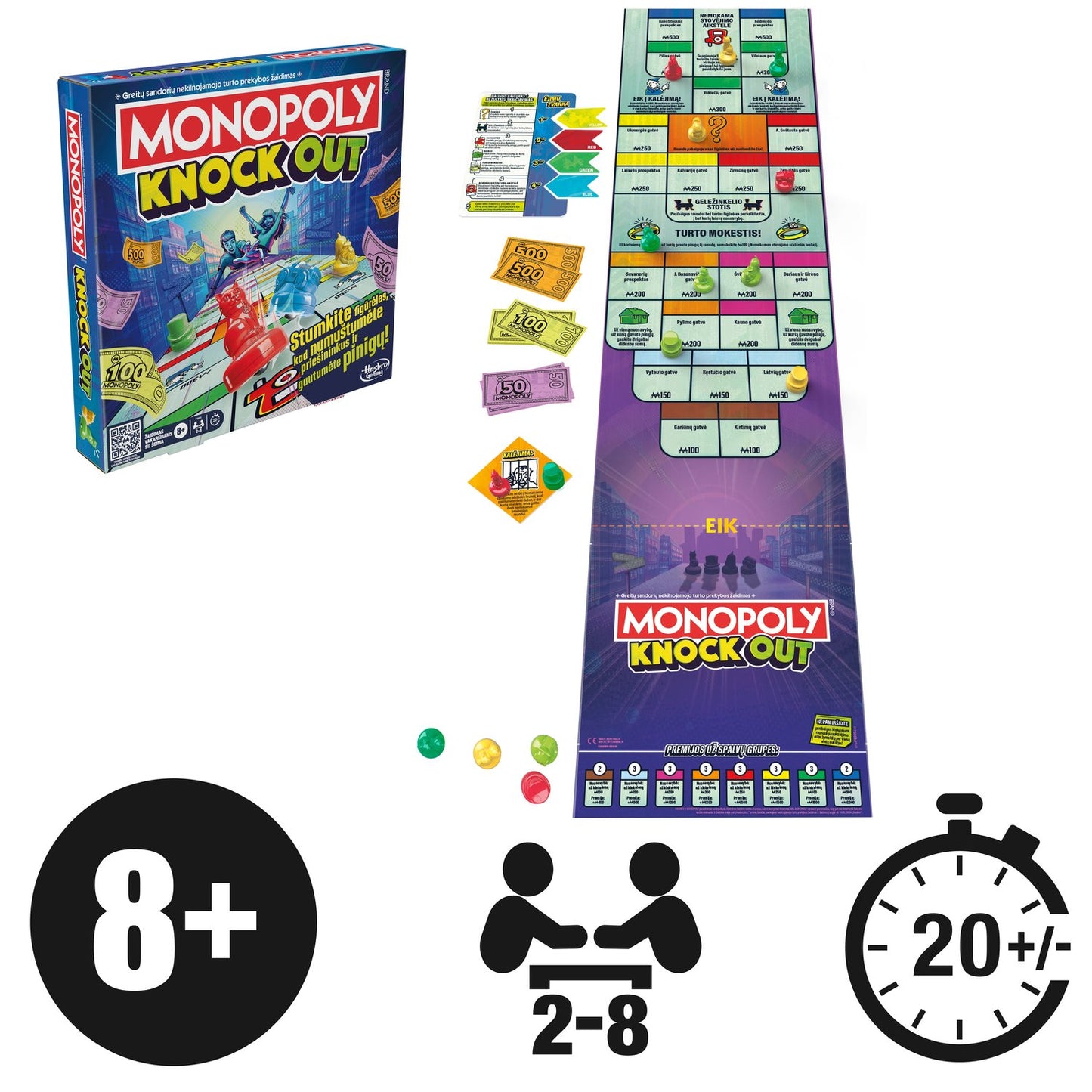 Monopoly Boardgame Knockout (In Lithuanian Lang.)